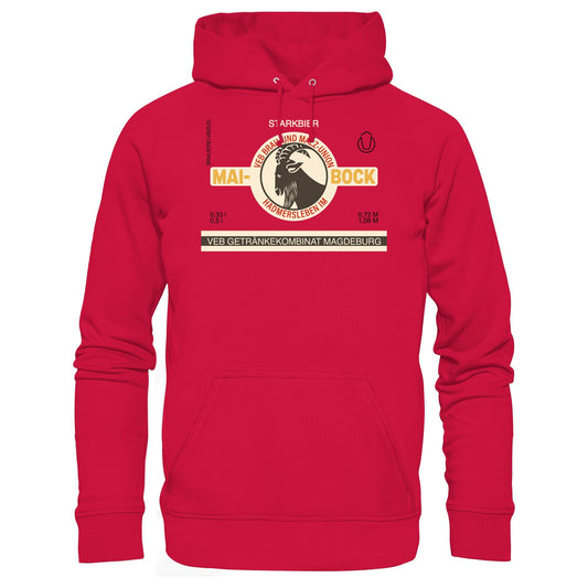 DDR Ostalgie Kapuze / Hoodie Unisex • VEB GETRÄNKEKOMBINAT MAGDEBURG - MAIBOCK, VEB BRAU- UND MALZUNION HADMERSLEBEN