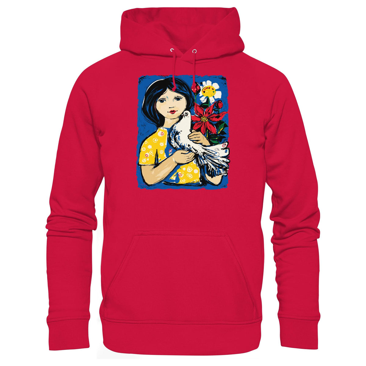 DDR Ostalgie Kapuze / Hoodie Unisex •  WALTER WOMACKA - MÄDCHEN MIT FRIEDENSTAUBE