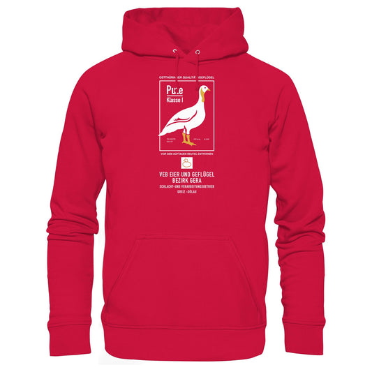 DDR Ostalgie Kapuze / Hoodie Unisex • PUTE KLASSE 1 - VEB EIER UND GEFLÜGEL GERA