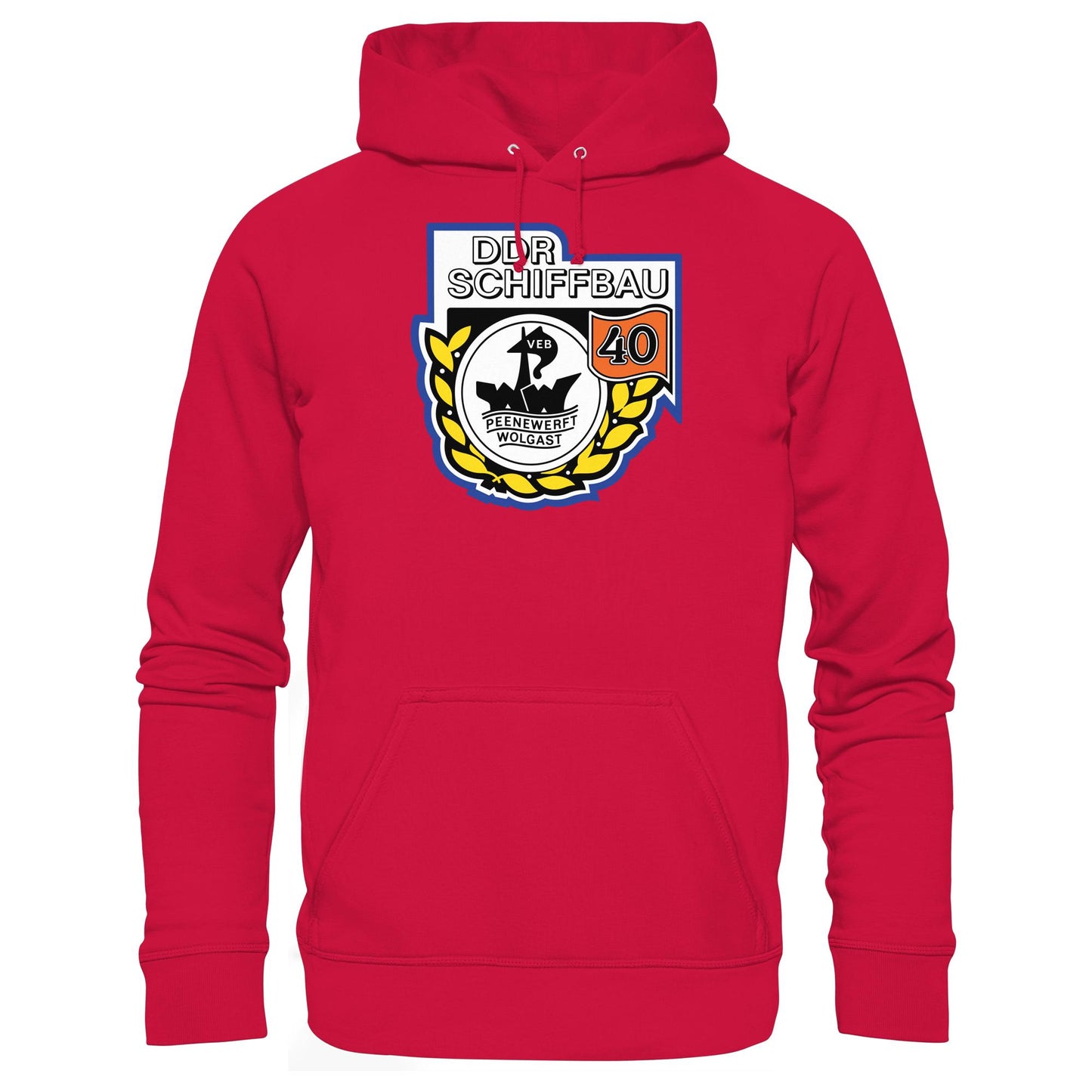 DDR Ostalgie Kapuze / Hoodie Unisex • VEB PEENEWERFT WOLGAST, DDR SCHIFFBAU