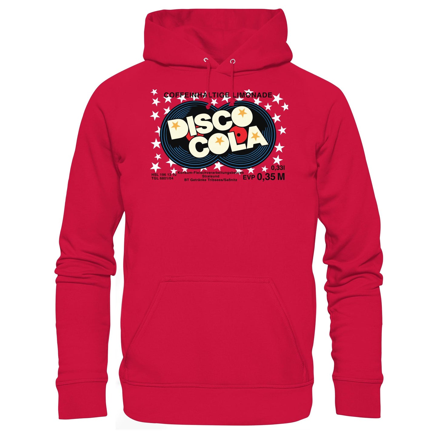 DDR Ostalgie Kapuze / Hoodie Unisex • DISCO COLA - ORIGINAL ETIKETT