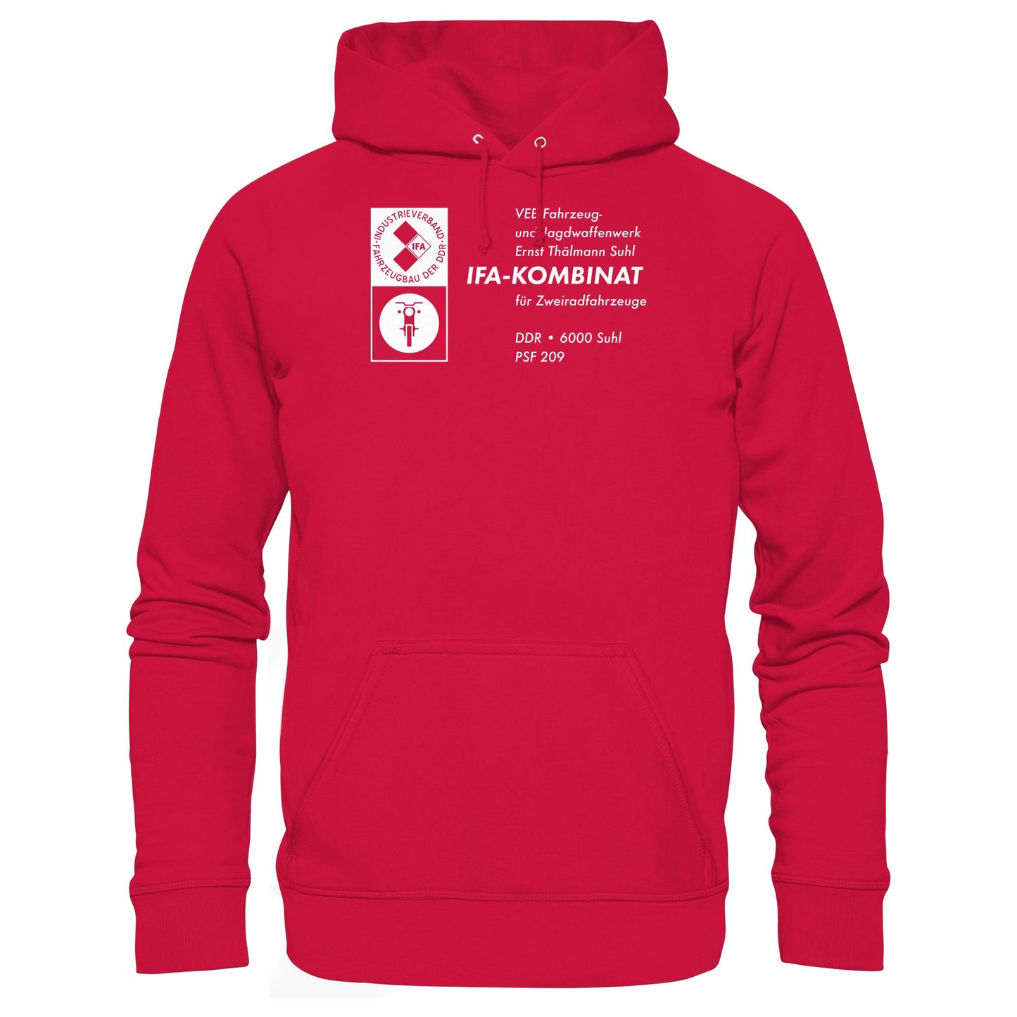 DDR Ostalgie Kapuze / Hoodie Unisex • VEB FAHRZEUG- UND JAGDWAFFENWERK ERNST THÄLMANN SUHL