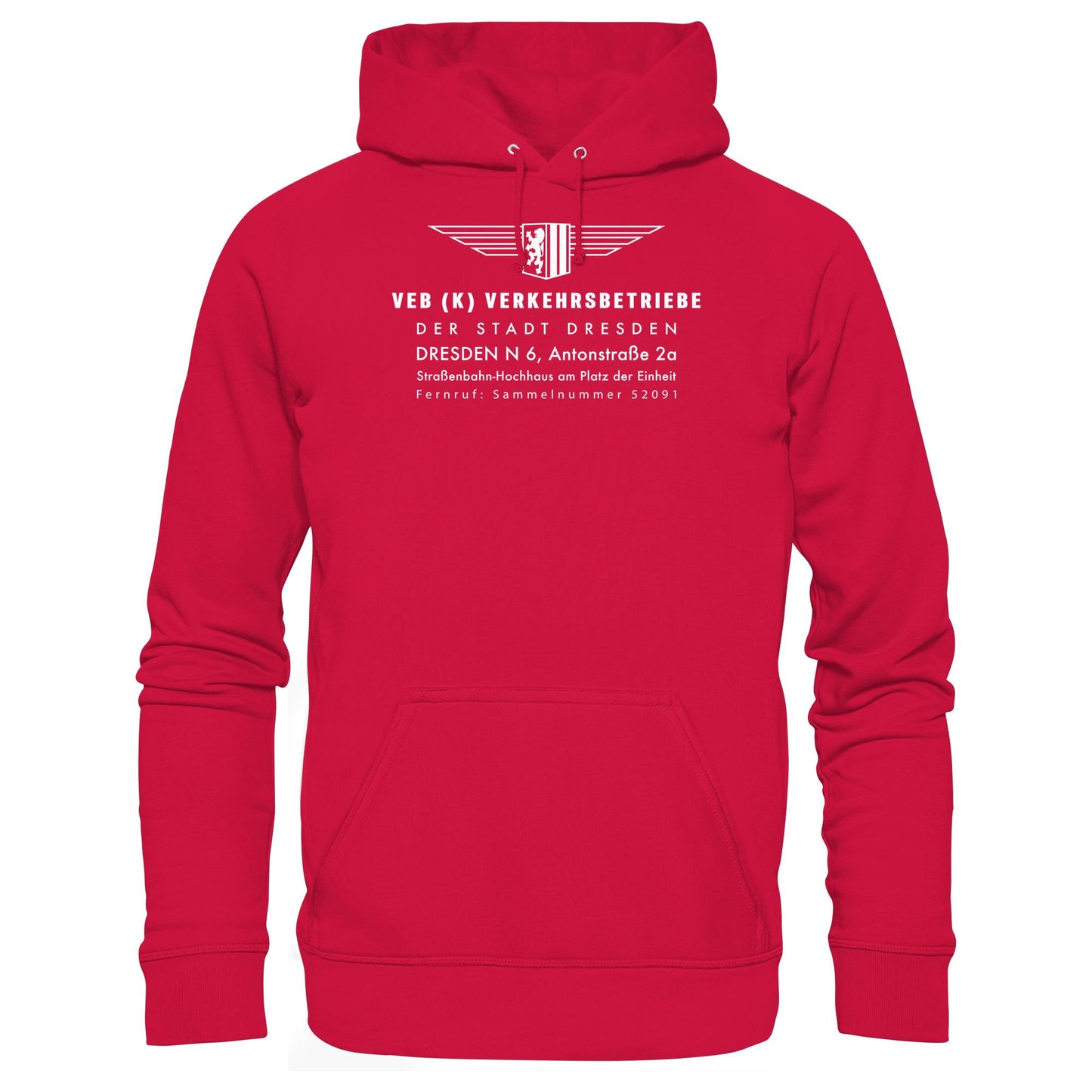 DDR Ostalgie Kapuze / Hoodie Unisex • VEB VERKEHRSBETRIEBE DRESDEN