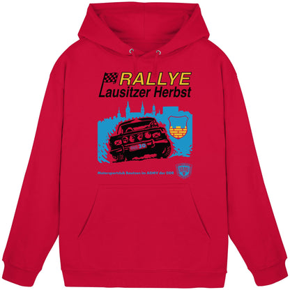 DDR Ostalgie Kapuze / Hoodie Unisex • RALLYE LAUSITZER HERBST, MOTORSPORTCLUB BAUTZEN