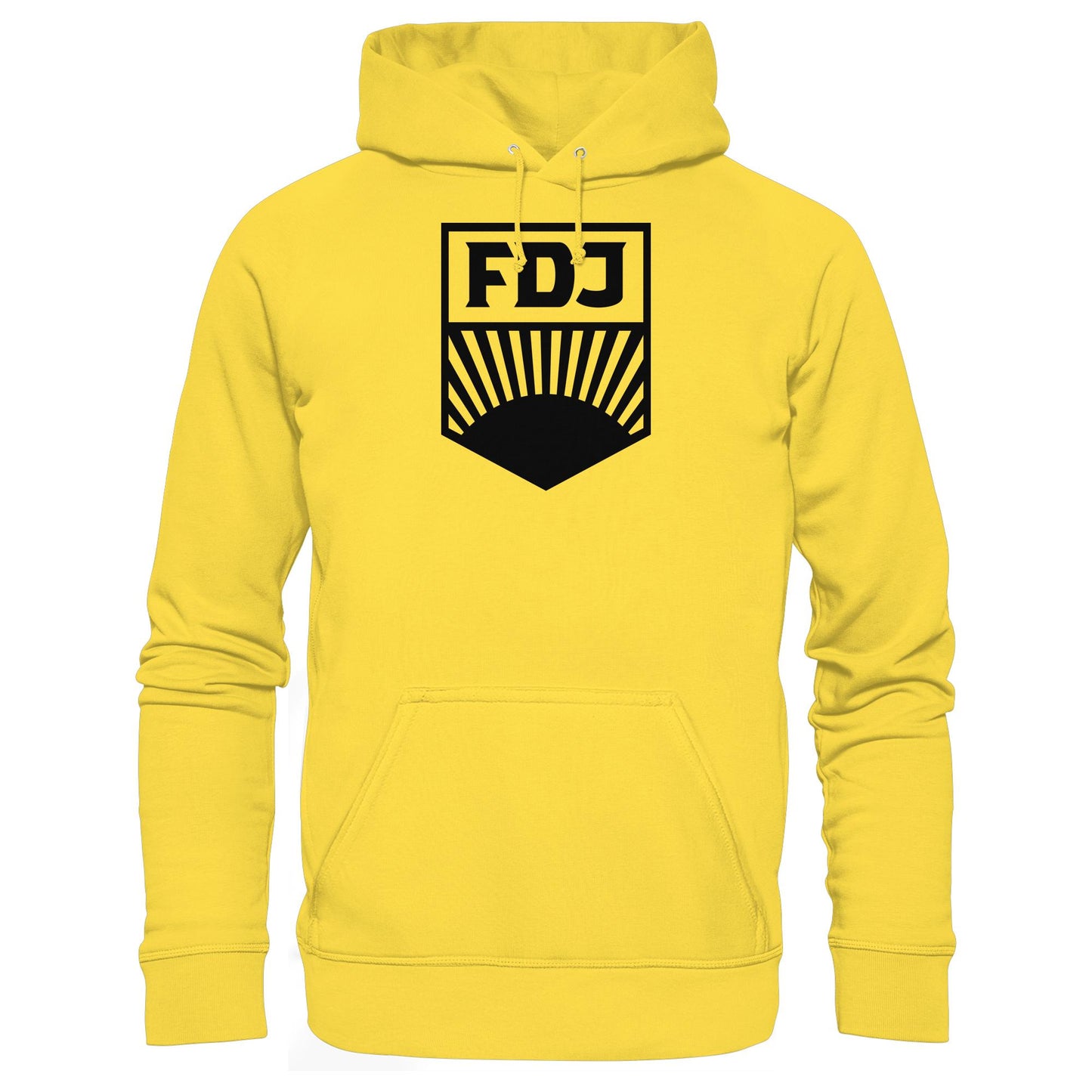DDR Ostalgie Kapuze / Hoodie Unisex • FDJ FREIE DEUTSCHE JUGEND - SCHWARZ
