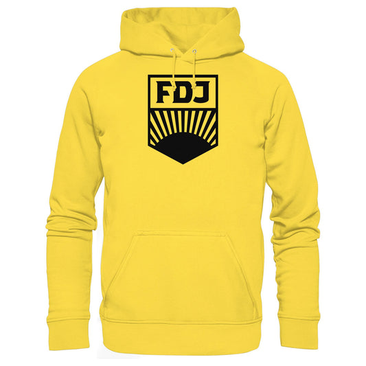 DDR Ostalgie Kapuze / Hoodie Unisex • FDJ FREIE DEUTSCHE JUGEND - SCHWARZ