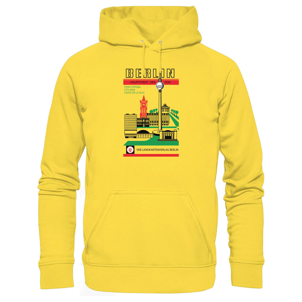 DDR Ostalgie Kapuze / Hoodie Unisex • BERLIN, HAUPTSTADT DER DDR (ORIGINAL TITEL STADTFÜHRER)