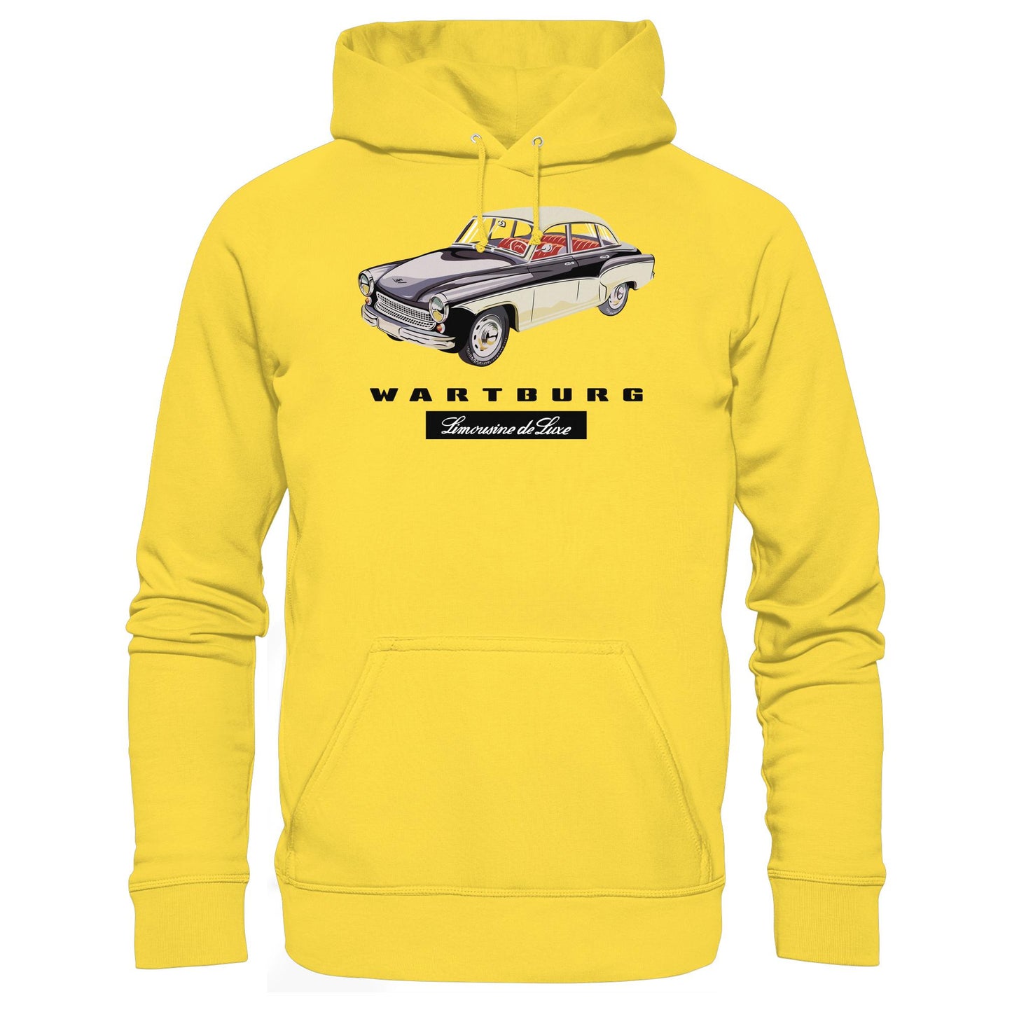 DDR Ostalgie Kapuze / Hoodie Unisex • WARTBURG - LIMOUSINE DE LUXE (ORIGINAL WERBUNG)