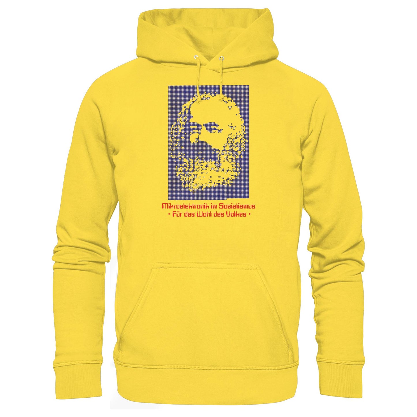 DDR Ostalgie Kapuze / Hoodie Unisex • DDR MIKROELEKTRONIK FÜR DAS WOHL DES VOLKES (ORIGINAL POSTER)
