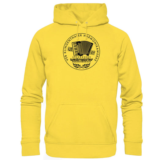 DDR Ostalgie Kapuze / Hoodie Unisex • WELTMEISTER VEB KLINGENTHALER HARMONIKAWERKE