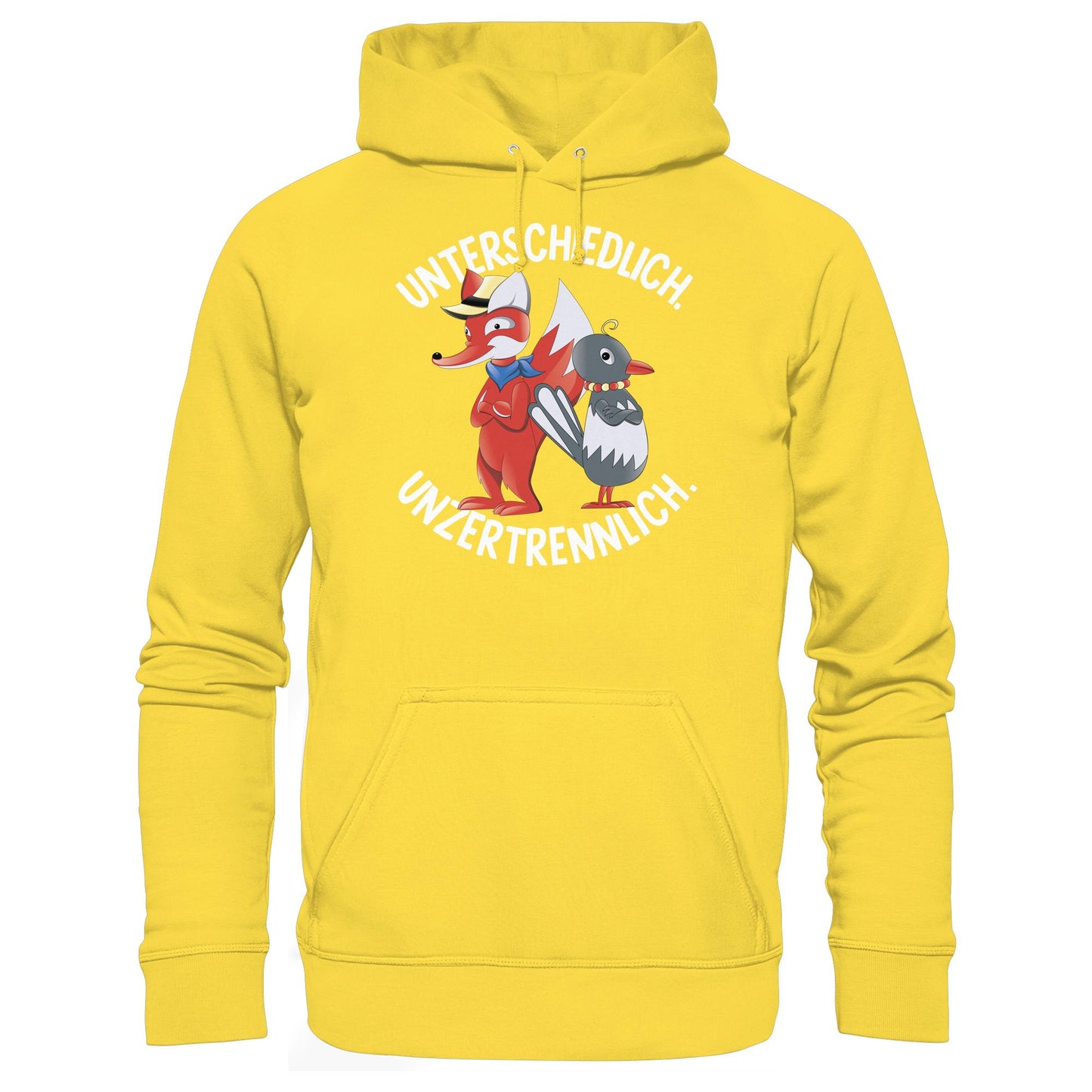 DDR Ostalgie Kapuze / Hoodie Unisex • UNSER SANDMÄNNCHEN - HERR FUCHS & FRAU ELSTER, UNZERTRENNLICH