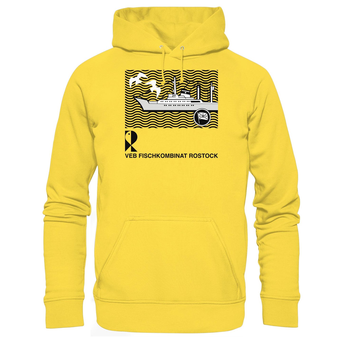 DDR Ostalgie Kapuze / Hoodie Unisex •  VEB FISCHKOMBINAT ROSTOCK