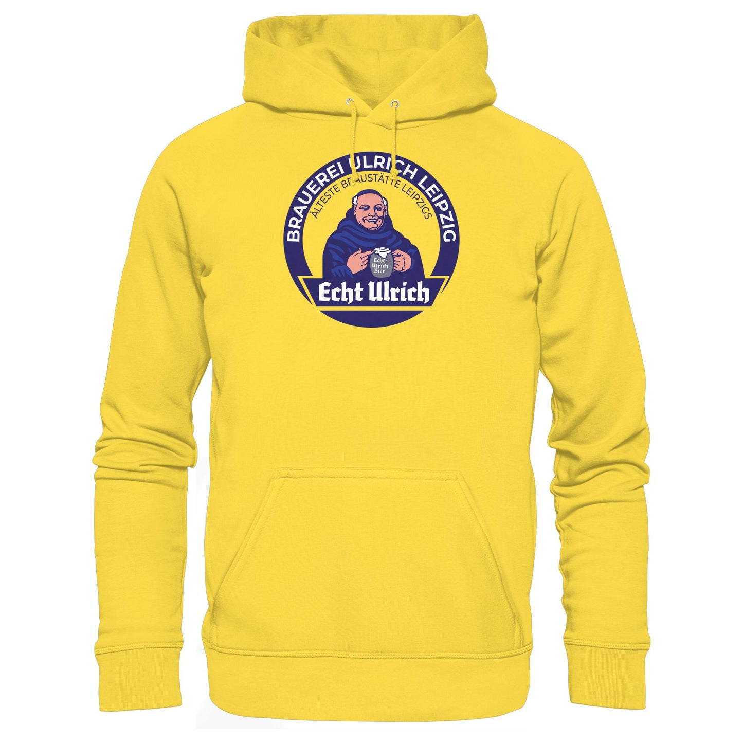 DDR Ostalgie Kapuze / Hoodie Unisex • ECHT ULRICH BIER LEIPZIG (ORIGINAL BIERDECKEL)