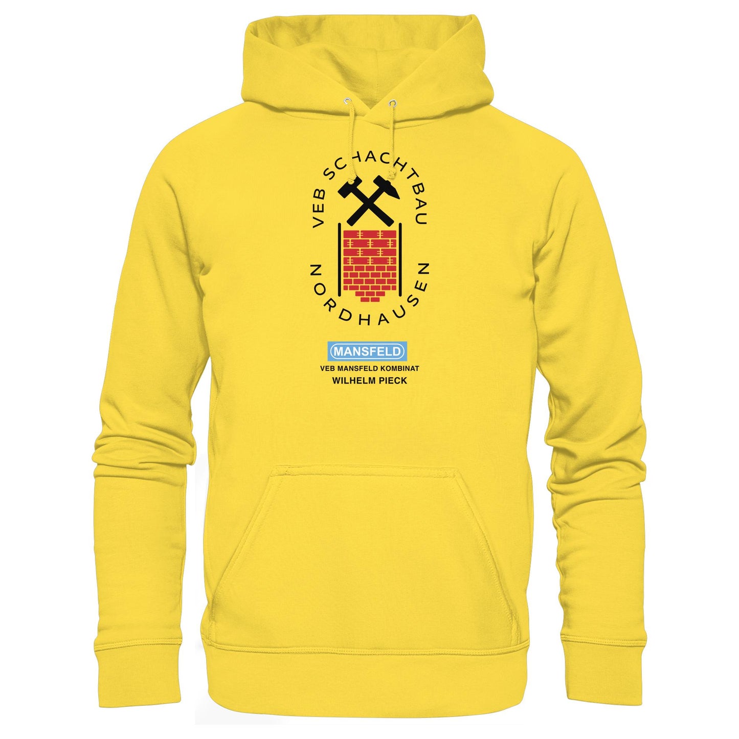 DDR Ostalgie Kapuze / Hoodie Unisex • VEB SCHACHTBAU NORDHAUSEN - VEB MANSFELD KOMBINAT