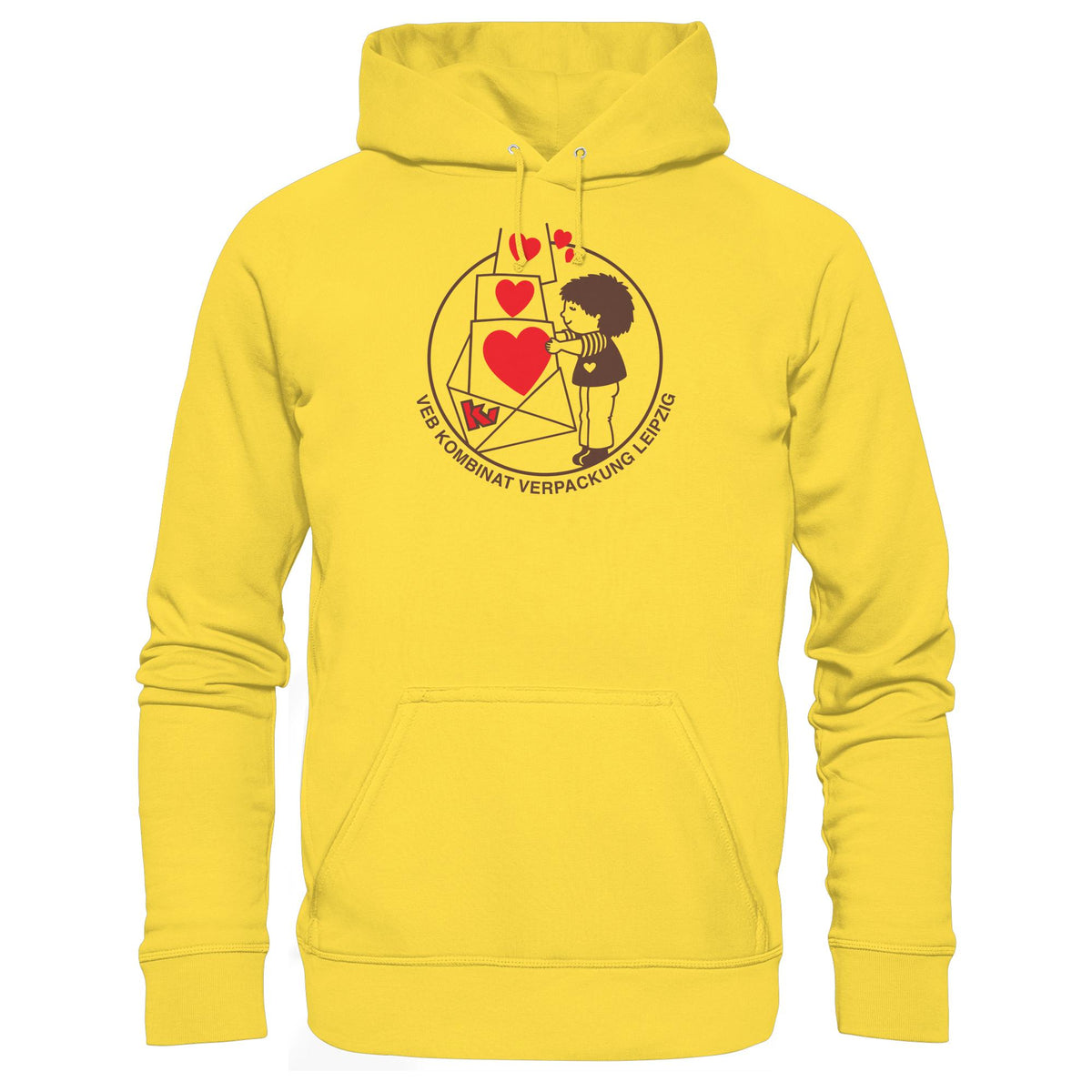 DDR Ostalgie Kapuze / Hoodie Unisex • VEB KOMBINAT VERPACKUNG LEIPZIG