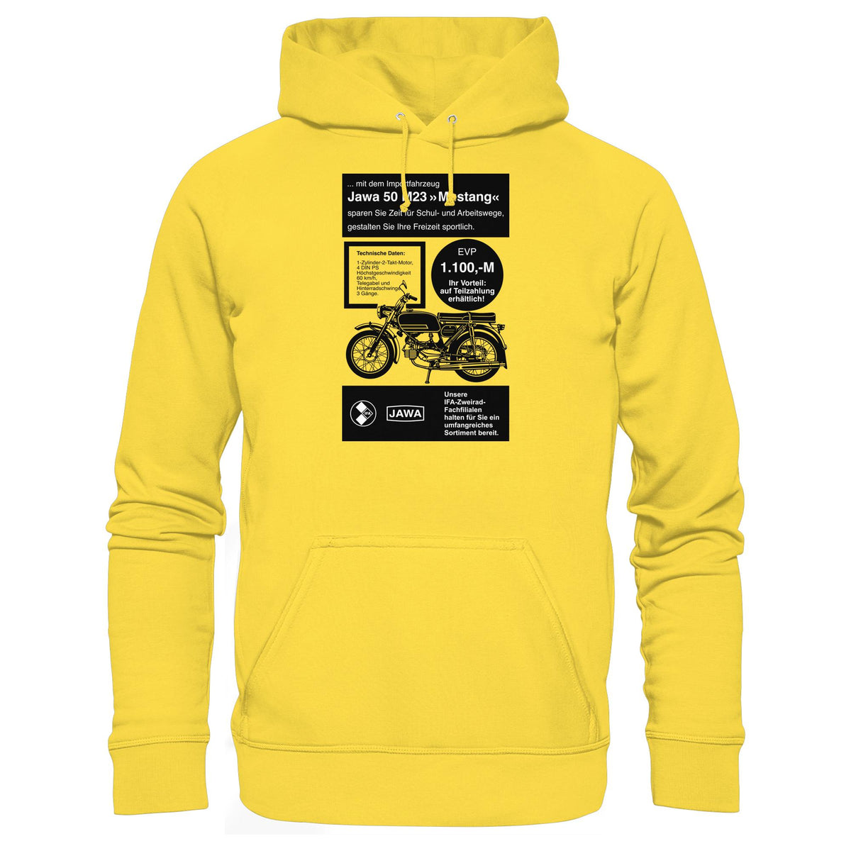DDR Ostalgie Kapuze / Hoodie Unisex • JAWA 50 M23 (ORIGINAL-PLAKAT)