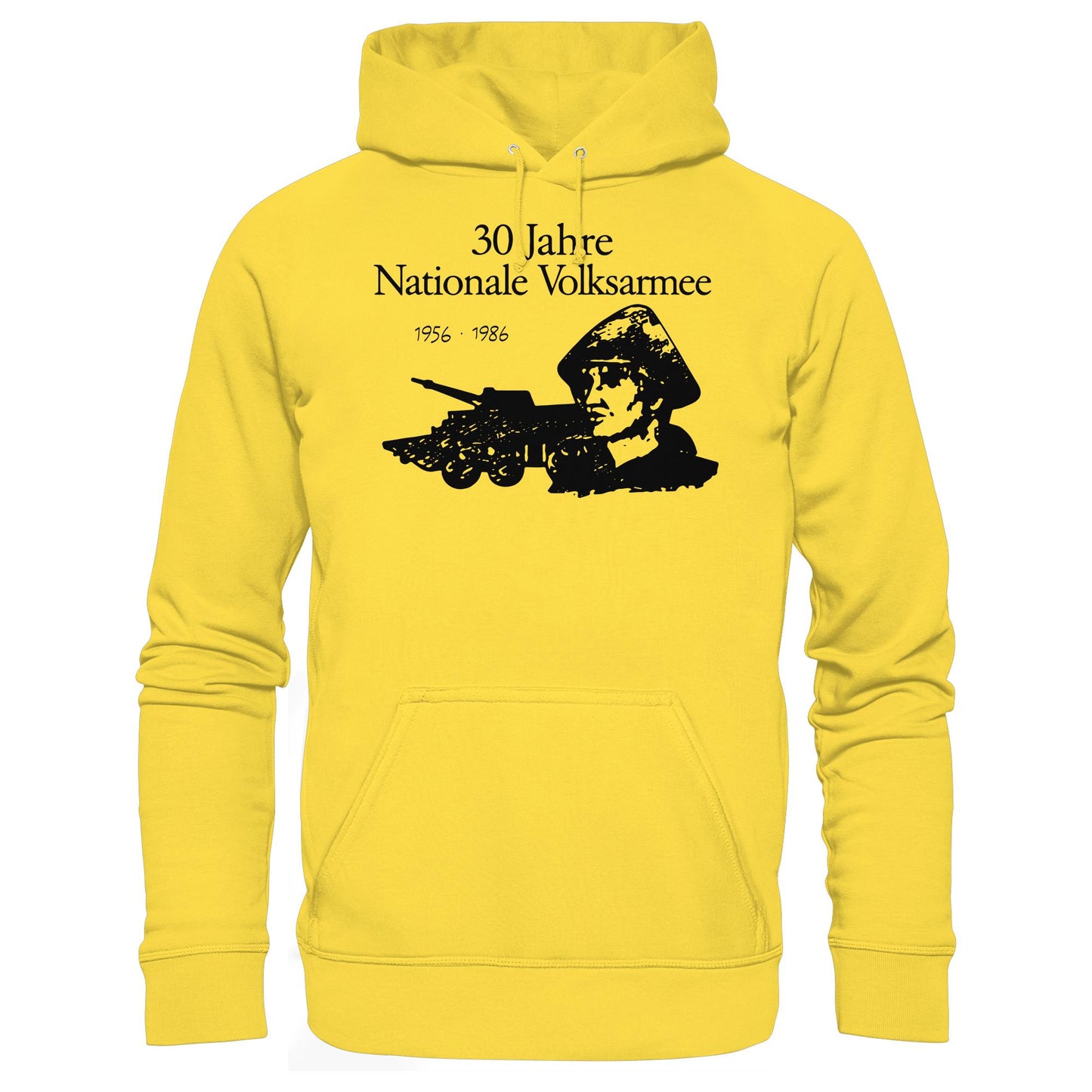 DDR Ostalgie Kapuze / Hoodie Unisex • 30 JAHRE NATIONALE VOLKSARMEE (ORIGINAL BRIEFMARKE)