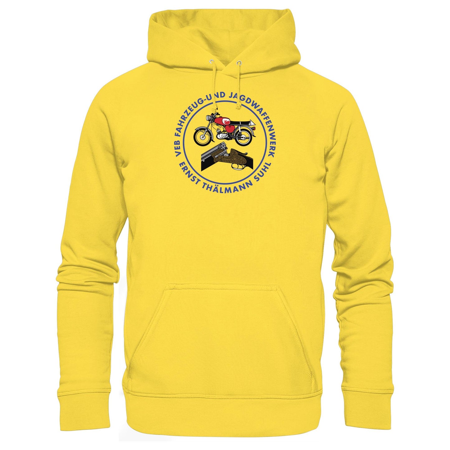 DDR Ostalgie Kapuze / Hoodie Unisex • VEB SUHL ERNST-THÄLMANN-WERK (LOGO 1980ER)