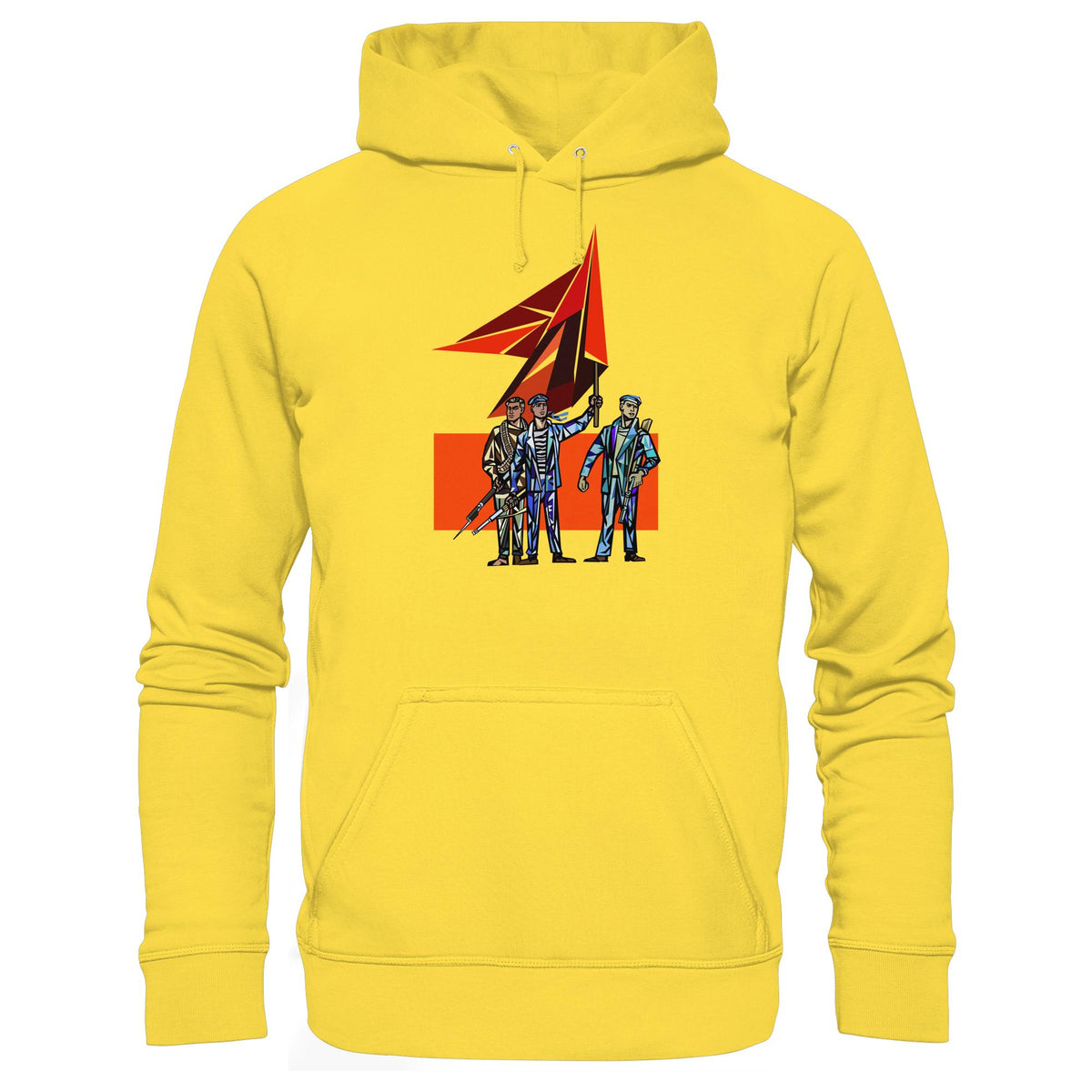 DDR Ostalgie Kapuze / Hoodie Unisex • WALTER WOMACKA - BEWAFFNETE ARBEITER (STAATSRATSGEBÄUDE, Aus der Geschichte der Deutschen Arbeiterbewegung, 1964)
