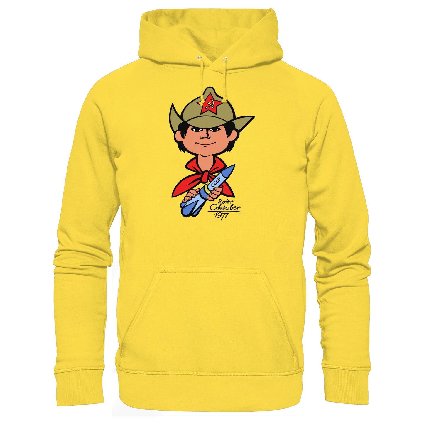 DDR Ostalgie Kapuze / Hoodie Unisex • ROTER OKTOBER 1917 (ORIGINAL NICKI-MOTIV)
