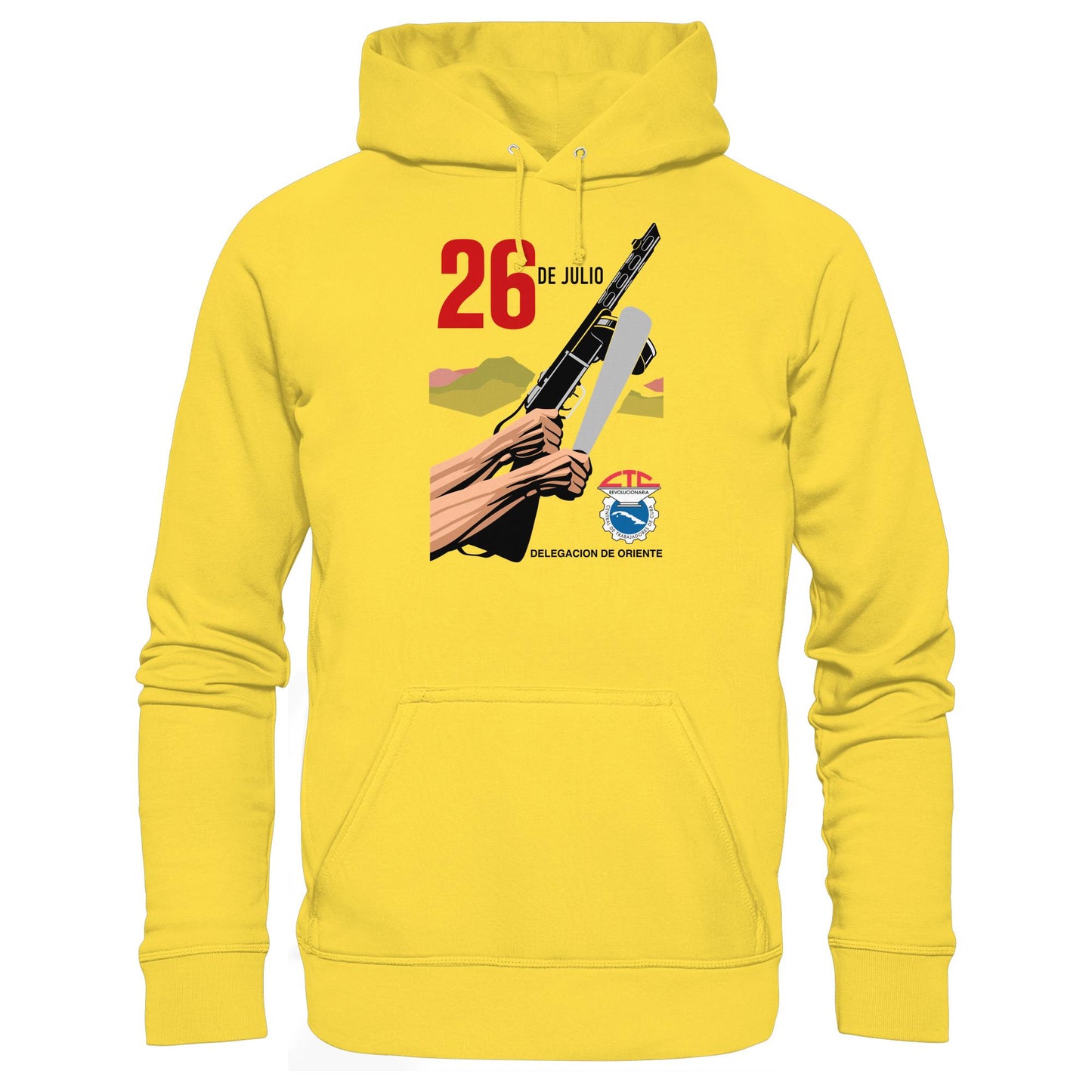 DDR Ostalgie Kapuze / Hoodie Unisex • BEWEGUNG DES 26. JULI, KUBA (ORIGINAL POSTER)