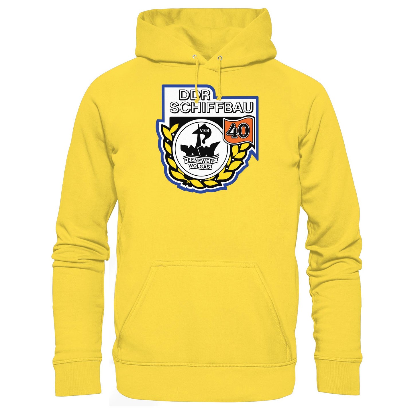 DDR Ostalgie Kapuze / Hoodie Unisex • VEB PEENEWERFT WOLGAST, DDR SCHIFFBAU