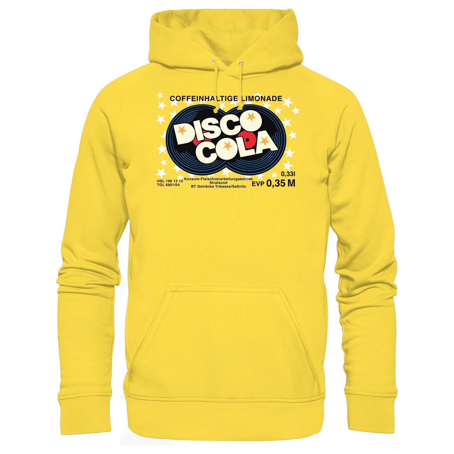 DDR Ostalgie Kapuze / Hoodie Unisex • DISCO COLA - ORIGINAL ETIKETT