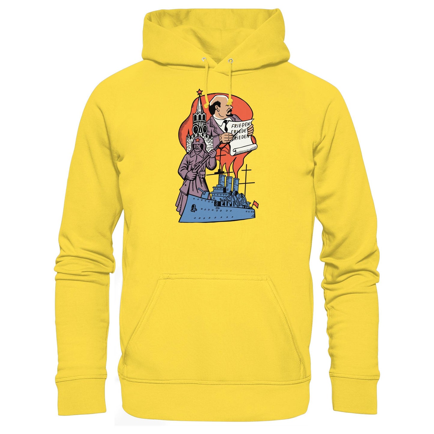 DDR Ostalgie Kapuze / Hoodie Unisex • JAHRESTAG OKTOBERREVOLUTION 1917 (ORIGINAL POSTSTEMPEL)