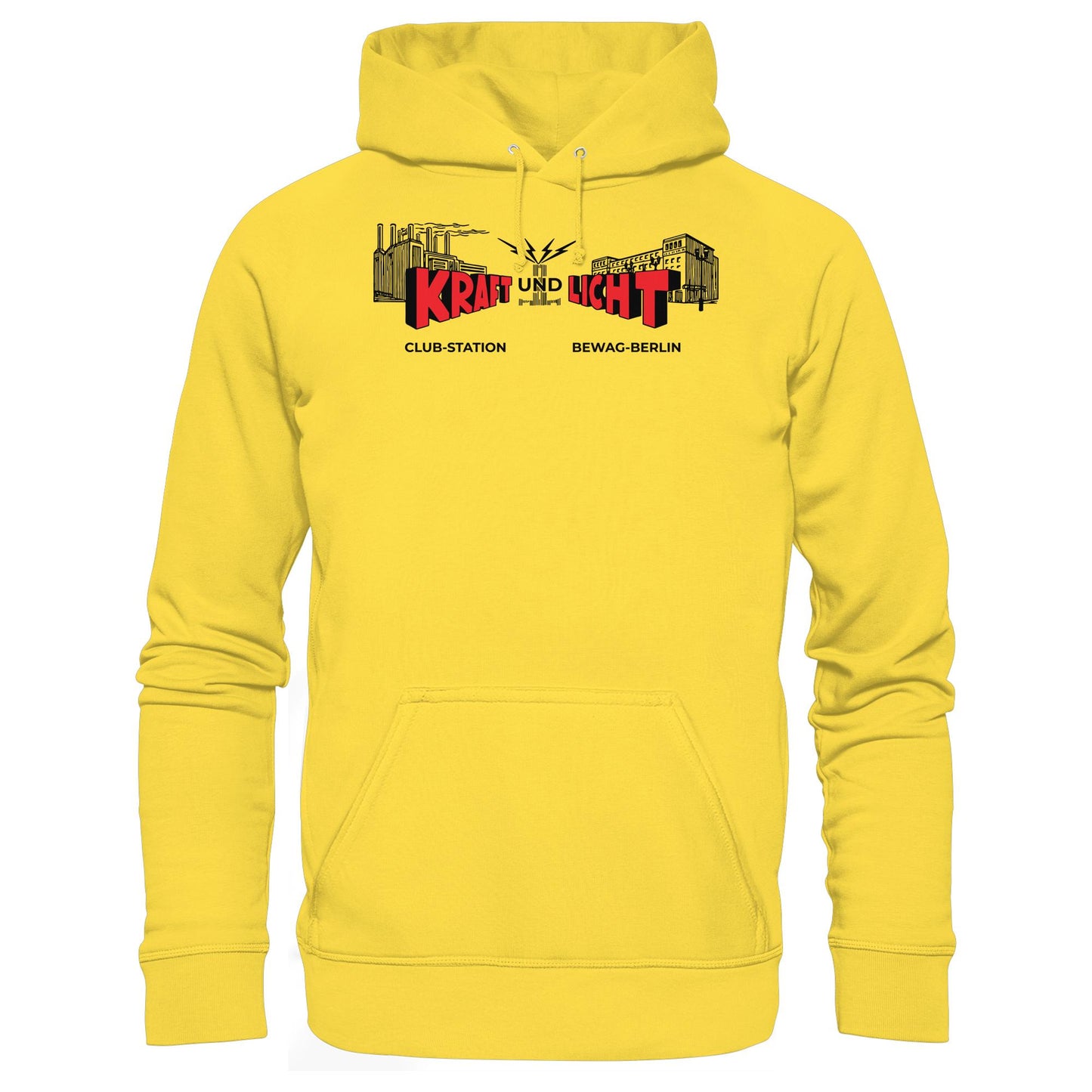 DDR Ostalgie Kapuze / Hoodie Unisex • KRAFT UND LICHT - BEWAG BERLIN
