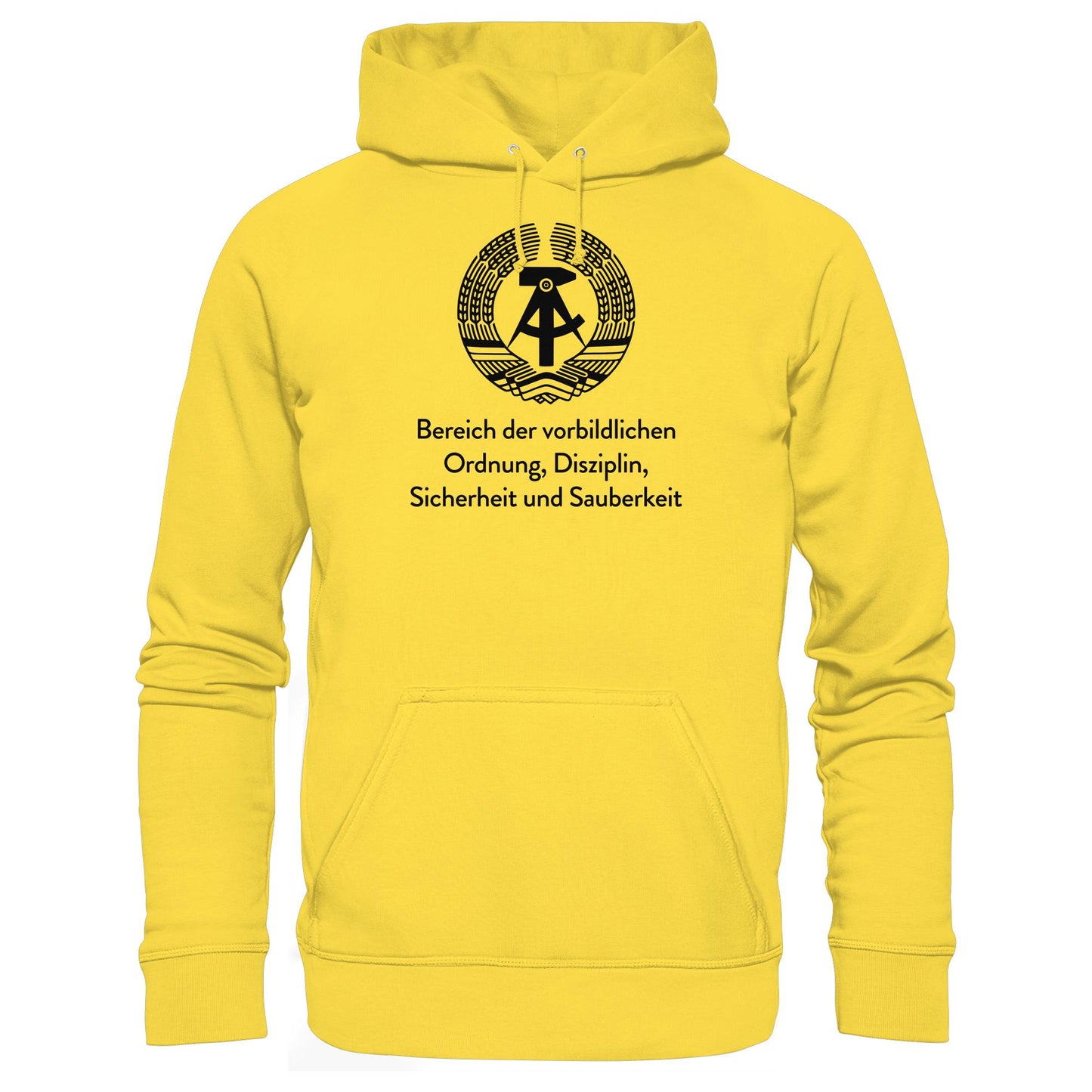 DDR Ostalgie Kapuze / Hoodie Unisex • BEREICH DER VORBILDLICHEN ORDNUNG (ORIGINAL SCHILD)