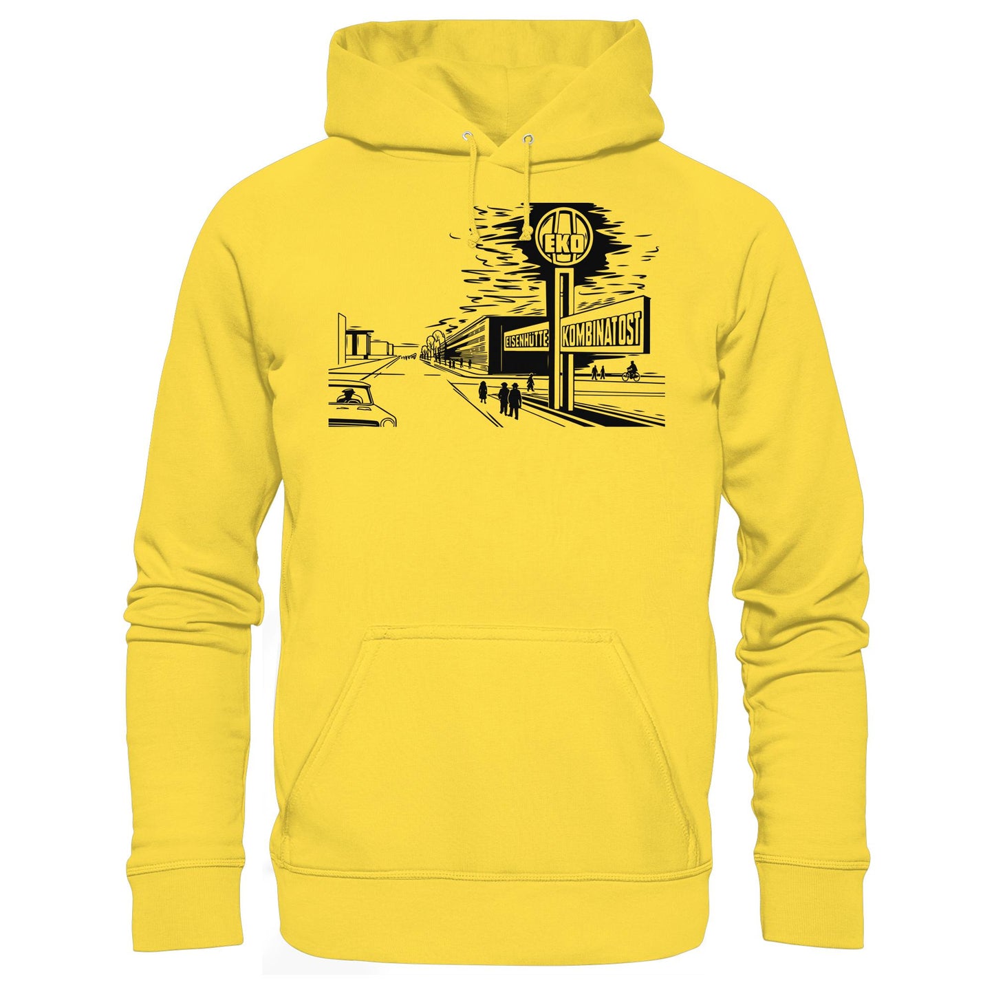 DDR Ostalgie Kapuze / Hoodie Unisex • EISENHÜTTENKOMBINAT OST (EKO) - ORIGINAL POSTSTEMPEL