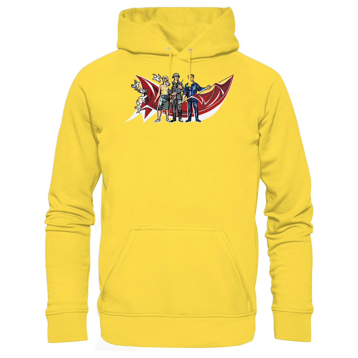 WALTER WOMACKA - BÄUERIN, NVA-SOLDAT & ARBEITER (MOSAIK HAUS DES LEHRERS, 1964) | DDR Ostalgie Kapuze / Hoodie Unisex