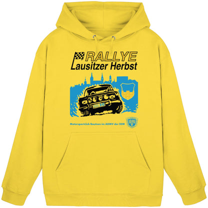 DDR Ostalgie Kapuze / Hoodie Unisex • RALLYE LAUSITZER HERBST, MOTORSPORTCLUB BAUTZEN
