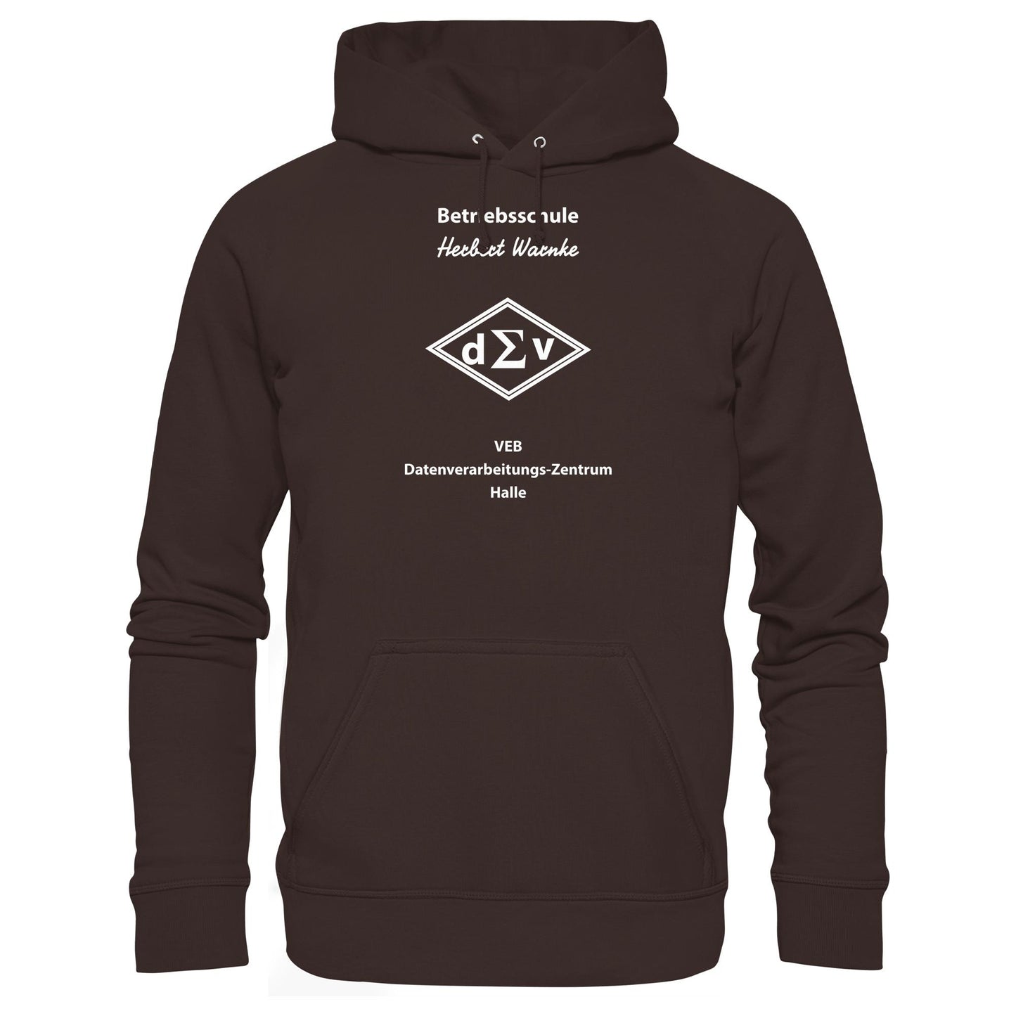 DDR Ostalgie Kapuze / Hoodie Unisex • BETRIEBSSCHULE VEB DATENBERARBEITUNG HALLE
