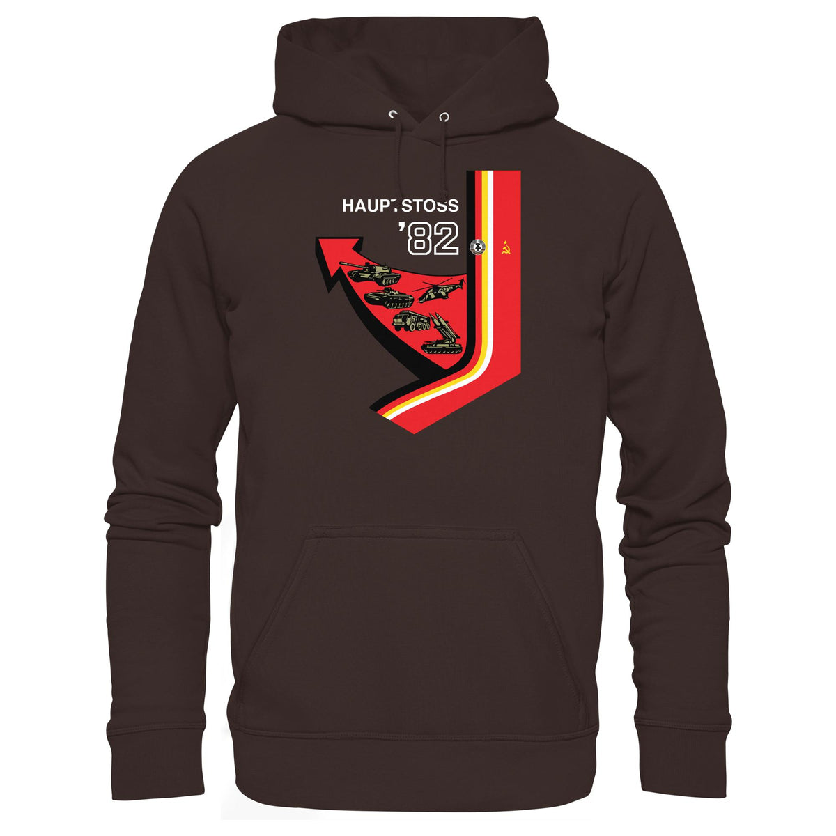 DDR Ostalgie Kapuze / Hoodie Unisex • MANÖVER HAUPTSTOSS 1982 (ORIGINAL-PLAKAT)