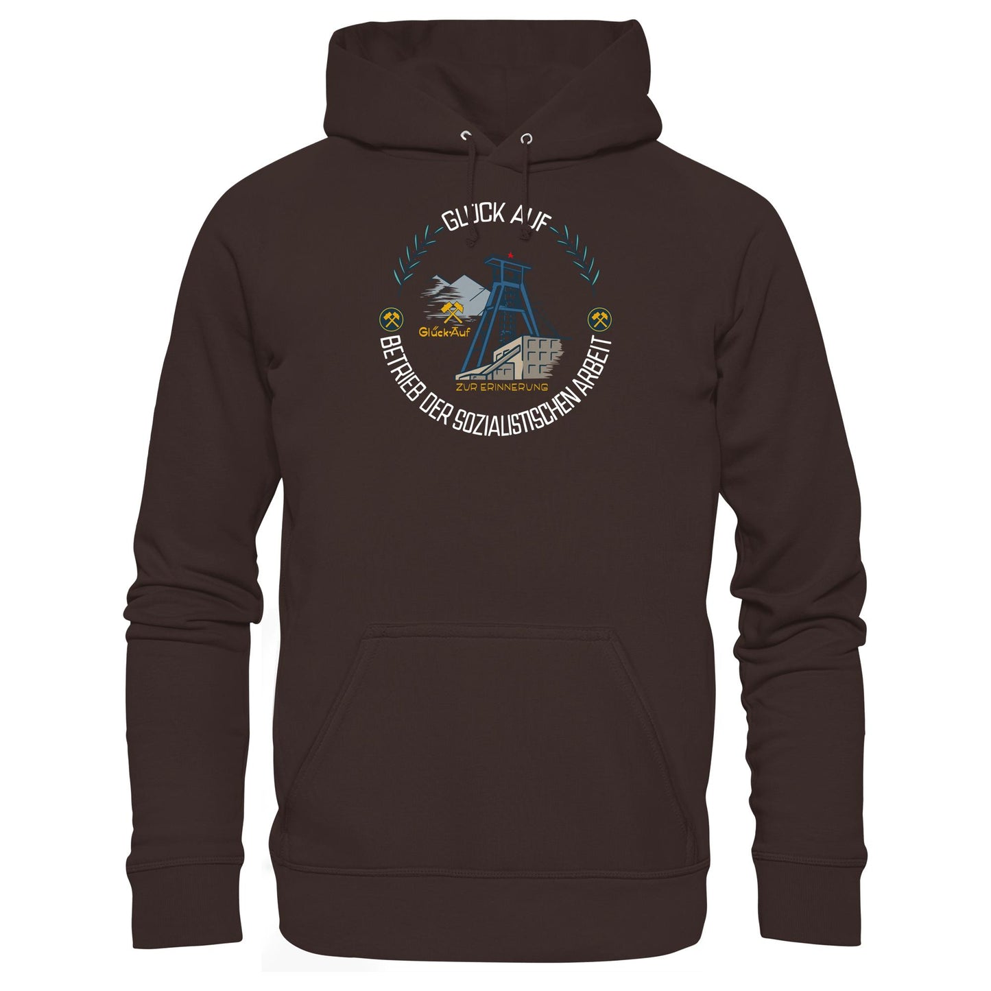 DDR Ostalgie Kapuze / Hoodie Unisex • WISMUT - GLÜCK AUF
