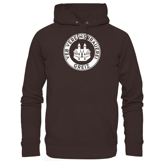 DDR Ostalgie Kapuze / Hoodie Unisex • VEB VEREINSBRAUEREI GREIZ