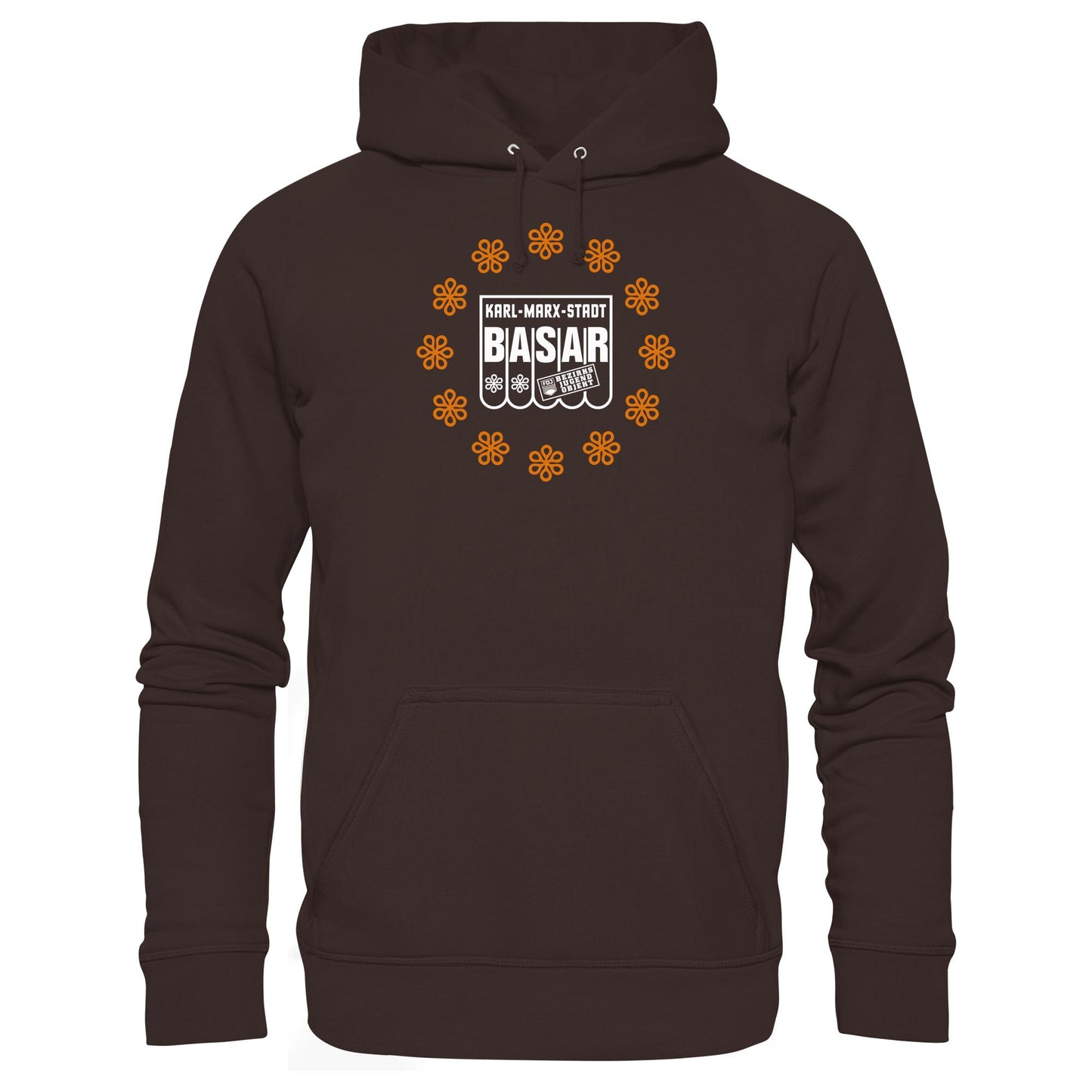 DDR Ostalgie Kapuze / Hoodie Unisex • BASAR KARL MARX STADT - FDJ JUGENDOBJEKT
