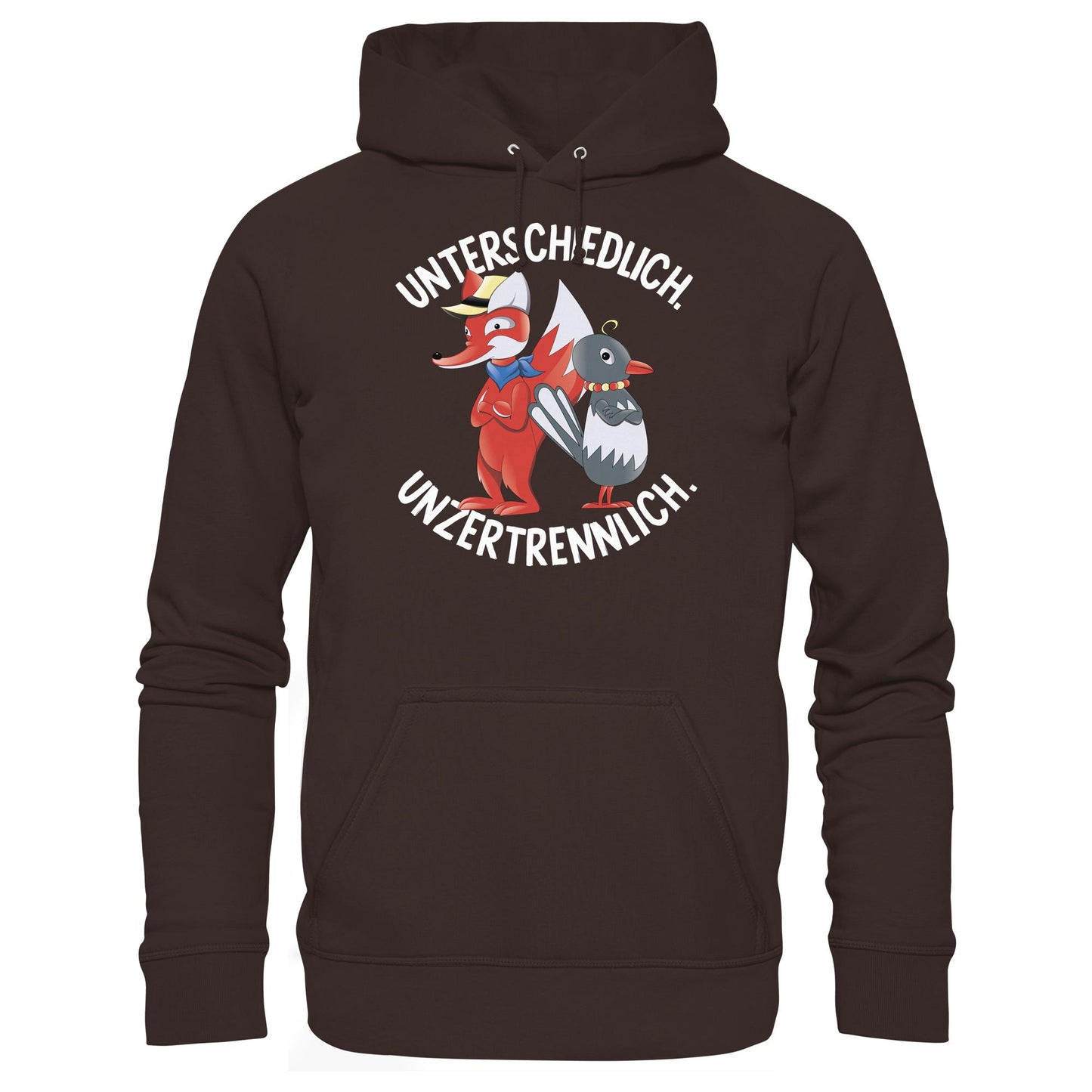 DDR Ostalgie Kapuze / Hoodie Unisex • UNSER SANDMÄNNCHEN - HERR FUCHS & FRAU ELSTER, UNZERTRENNLICH
