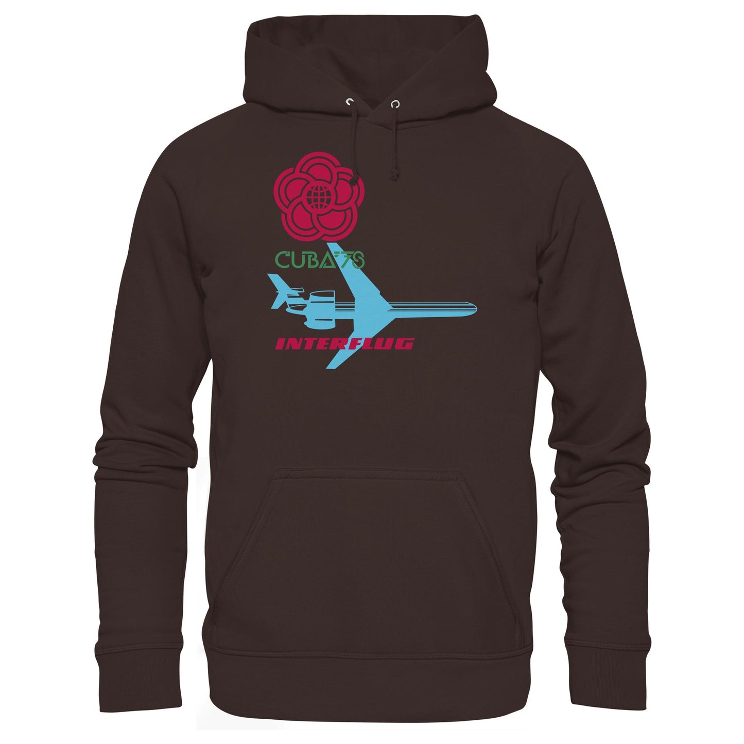 DDR Ostalgie Kapuze / Hoodie Unisex • INTERFLUG BERLIN - CUBA WELTFESTSPIELE 1978 (ORIGINAL SONDERSTEMPEL)