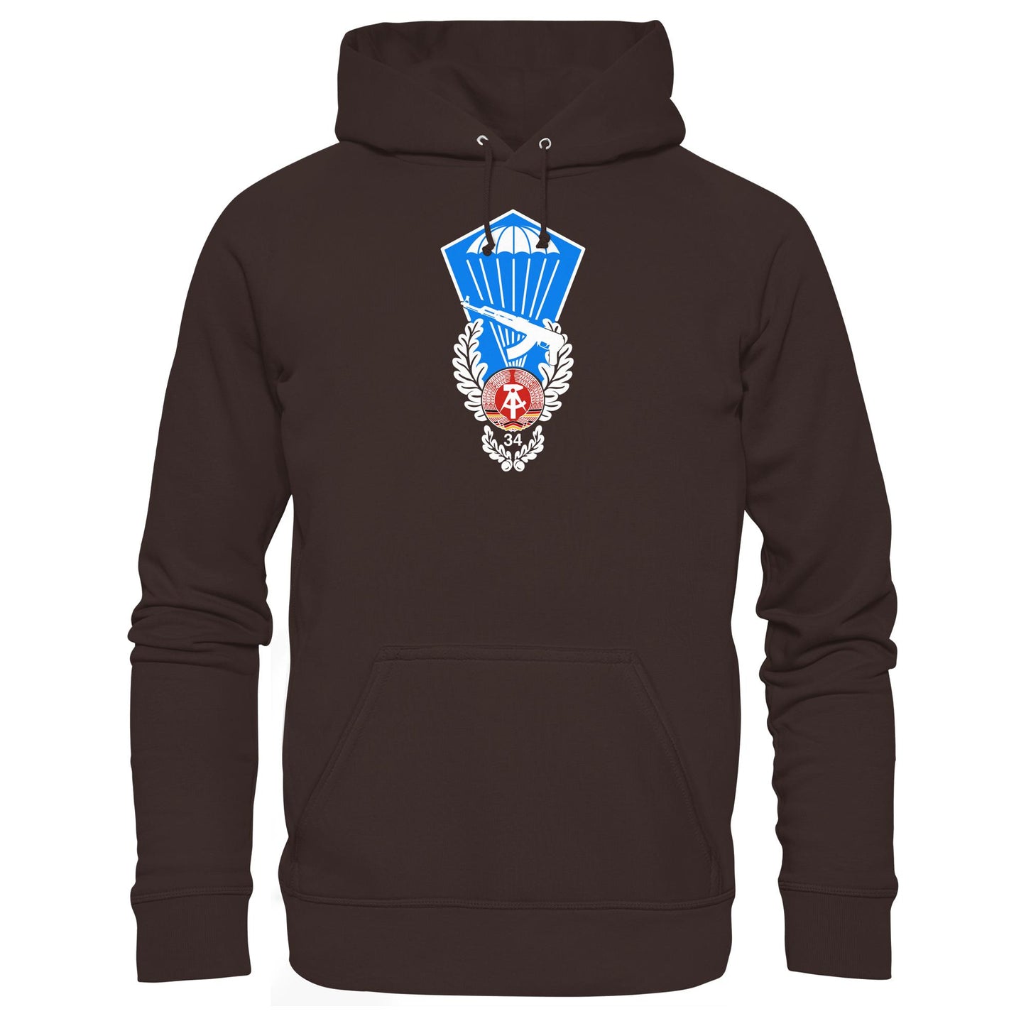 DDR Ostalgie Kapuze / Hoodie Unisex • NVA SPRUNGABZEICHEN