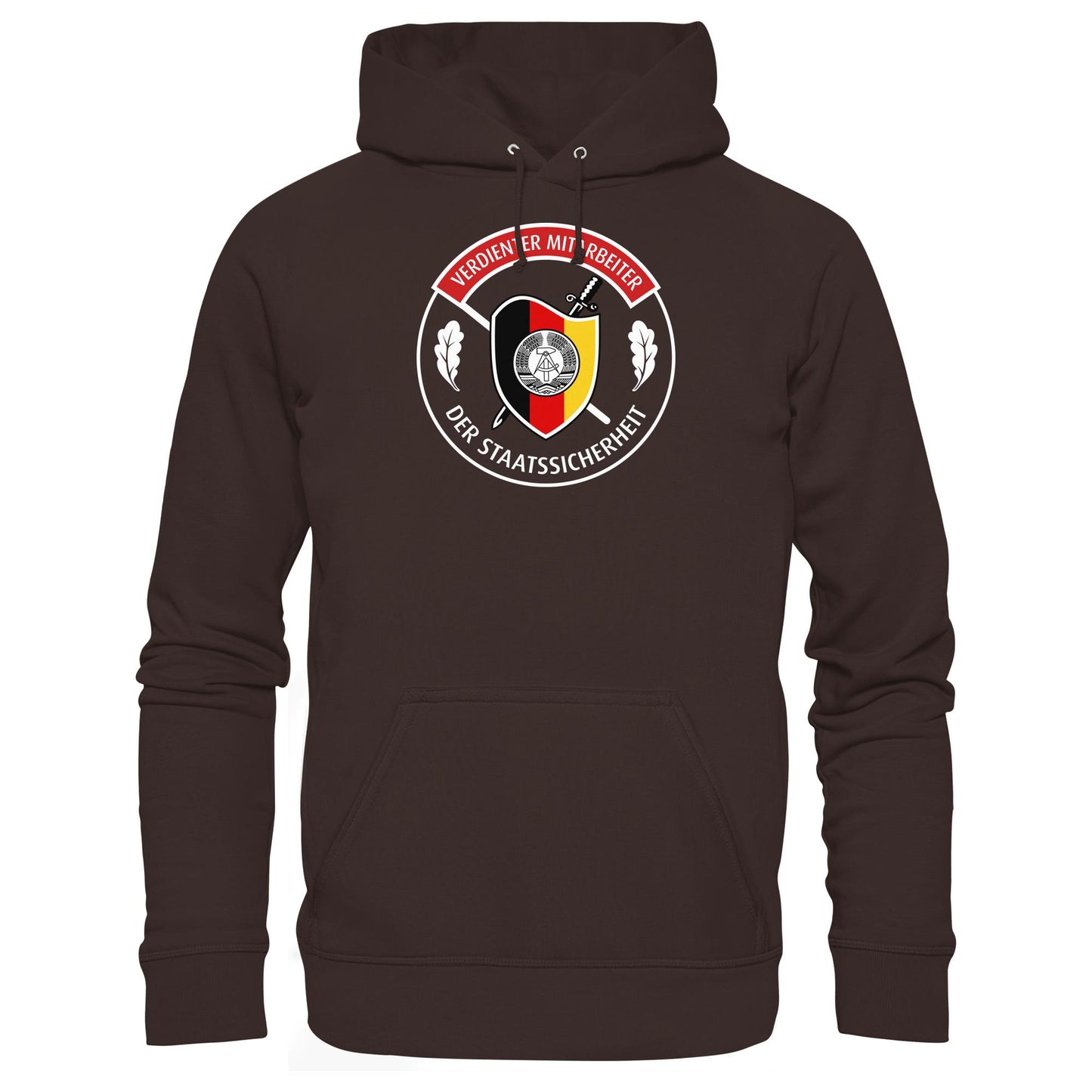 DDR Ostalgie Kapuze / Hoodie Unisex • VERDIENTER MITARBEITER DER STAATSSICHERHEIT (ORIGINAL ORDEN)