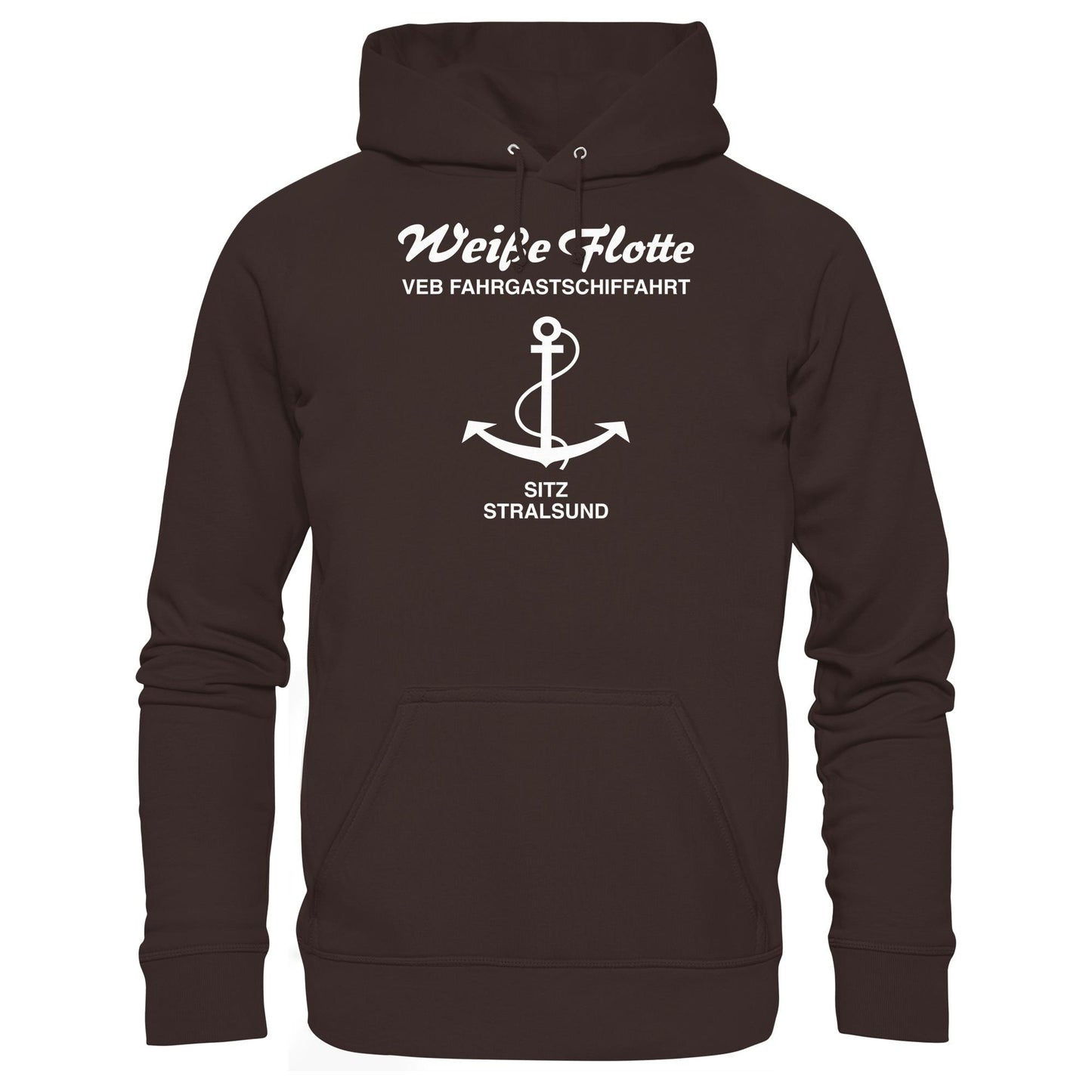 DDR Ostalgie Kapuze / Hoodie Unisex • VEB FAHRGASTSCHIFFAHRT, STRALSUND