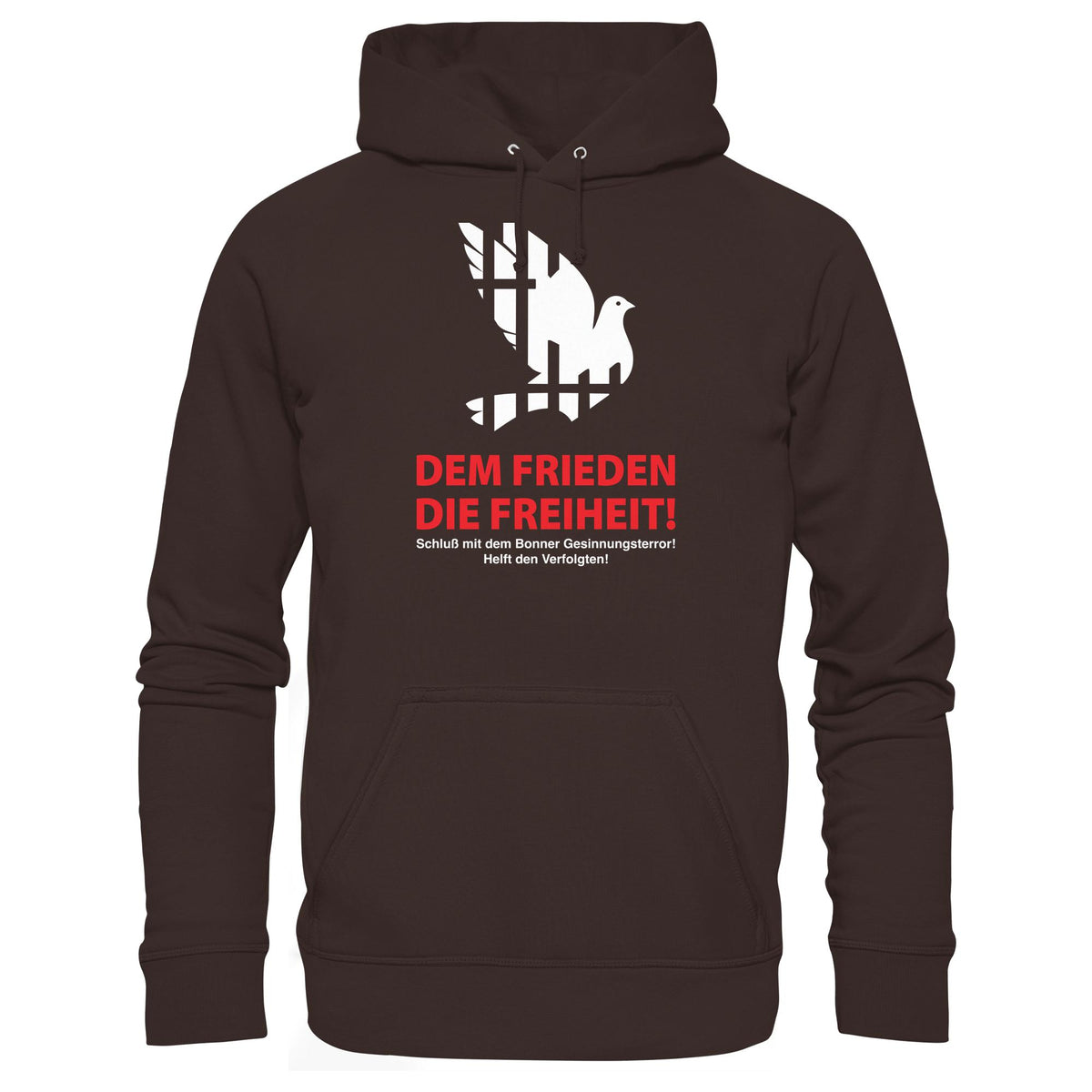 DDR Ostalgie Kapuze / Hoodie Unisex • DEM FRIEDEN DIE FREIHEIT! (ORIGINAL-PLAKAT)