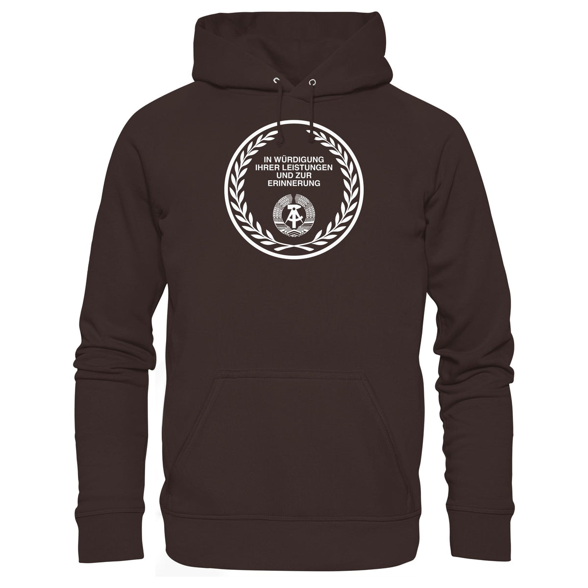 DDR Ostalgie Kapuze / Hoodie Unisex • EHRENMÜNZE - IN WÜRDIGUNG IHRER LEISTUNGEN