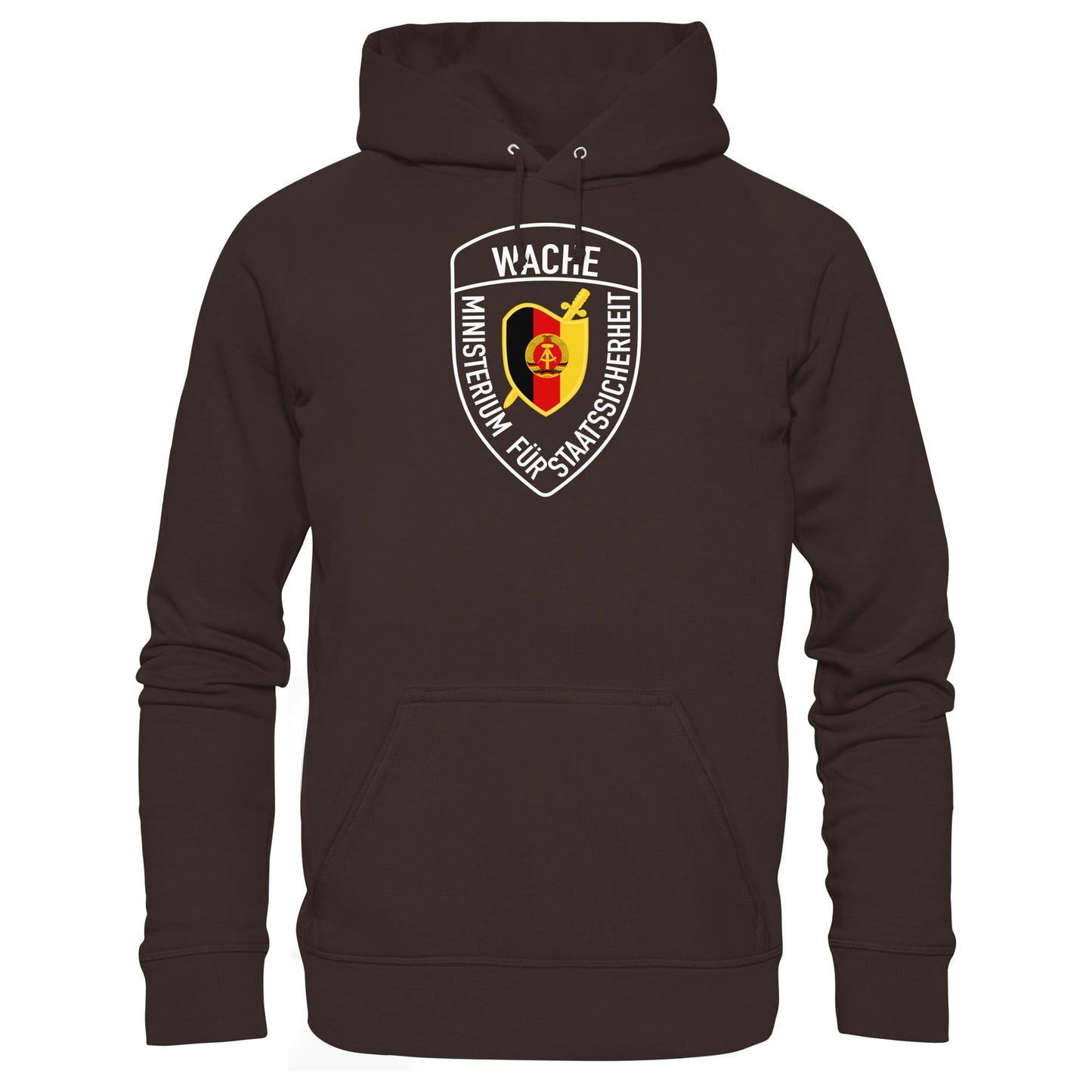DDR Ostalgie Kapuze / Hoodie Unisex • MINISTERIUM FÜR STAATSSICHERHEIT - WACHE (ORIGINAL SCHILD)