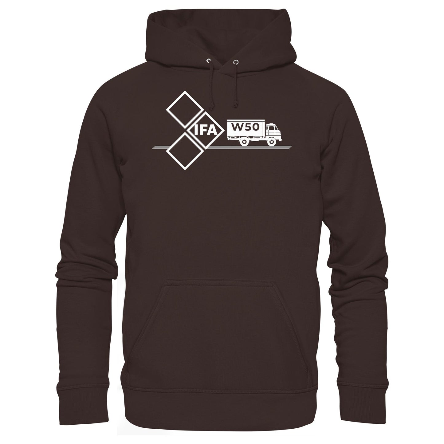 DDR Ostalgie Kapuze / Hoodie Unisex • IFA W50 (ORIGINAL SCHILD)