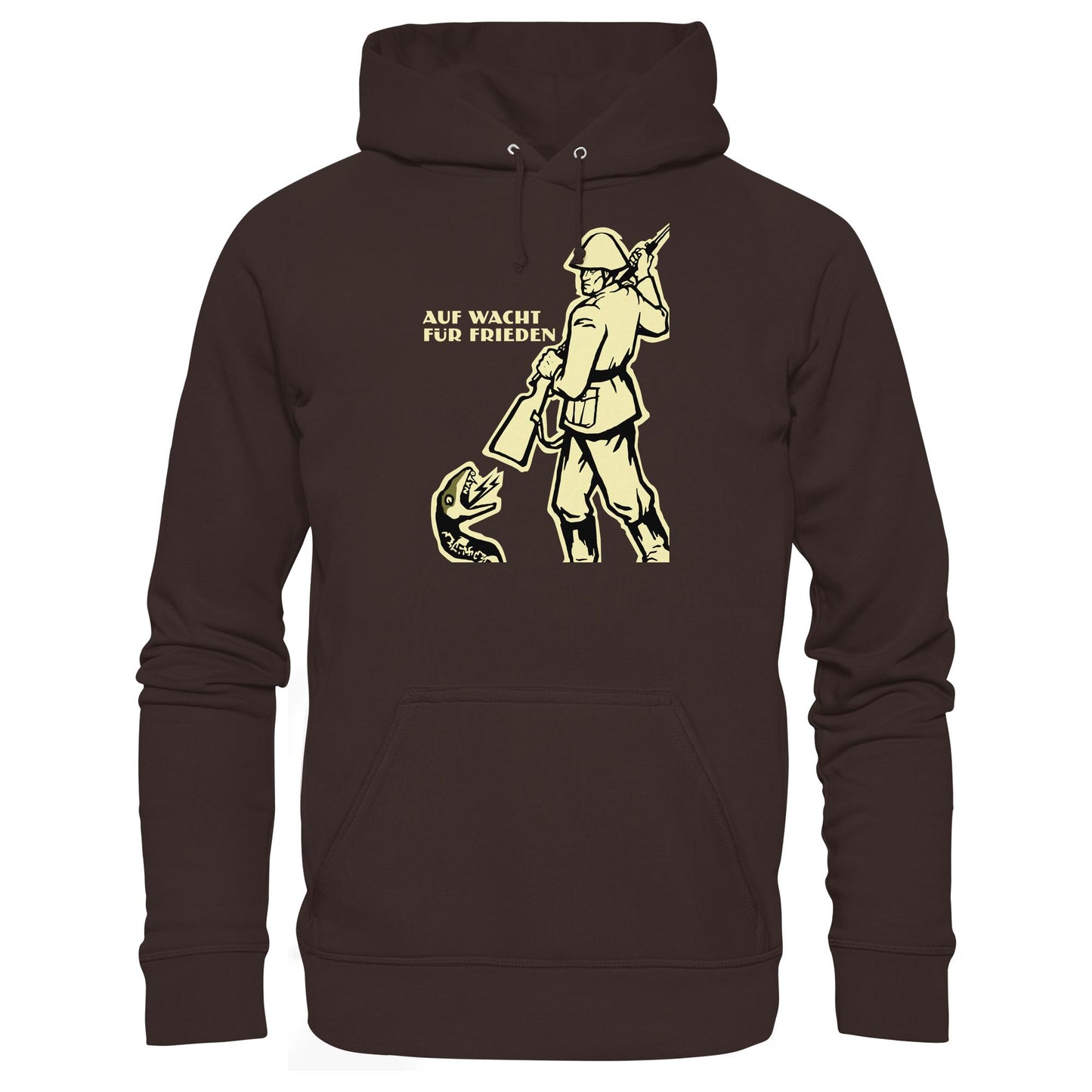 DDR Ostalgie Kapuze / Hoodie Unisex • NVA - AUF WACHT FÜR FRIEDEN, ANTI-NATO (ORIGINAL PLAKAT)
