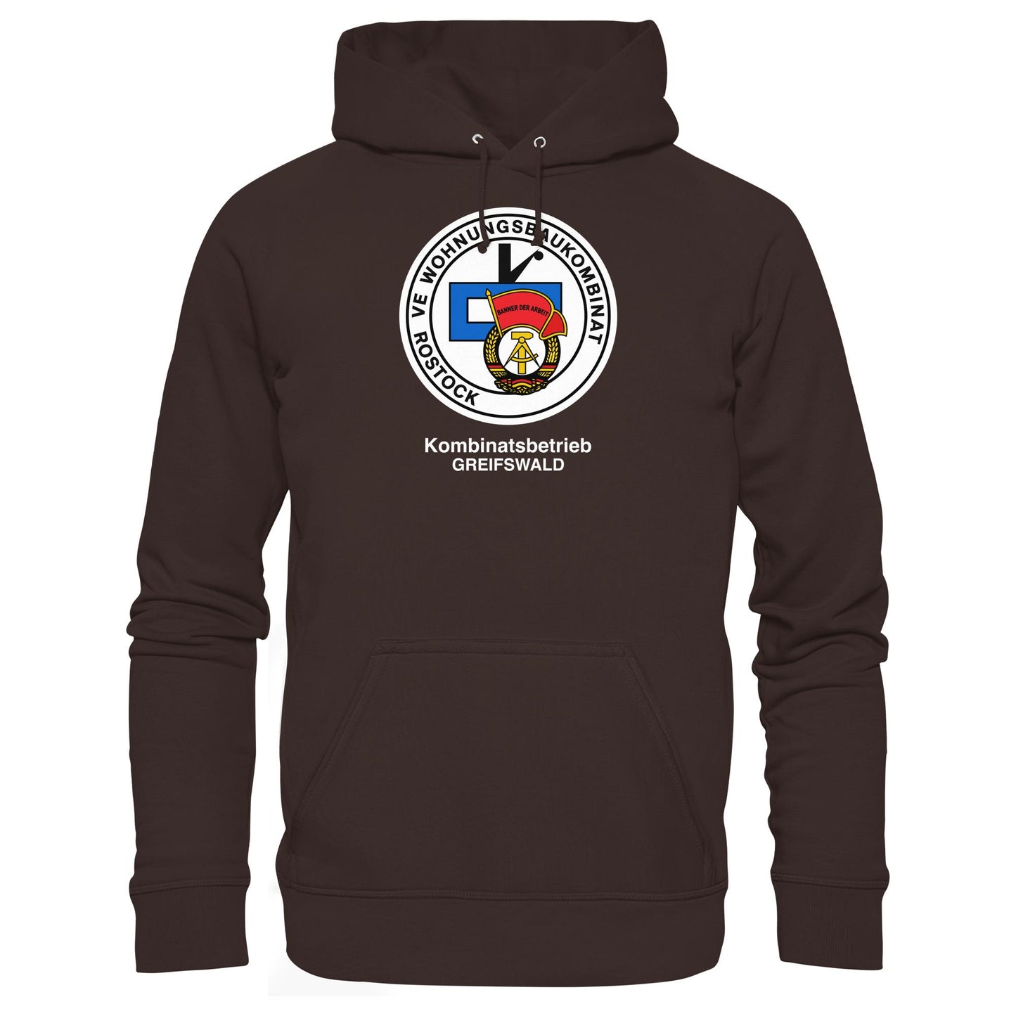 DDR Ostalgie Kapuze / Hoodie Unisex • VE WOHNUNGSBAUKOMBINAT ROSTOCK - GREIFSWALD