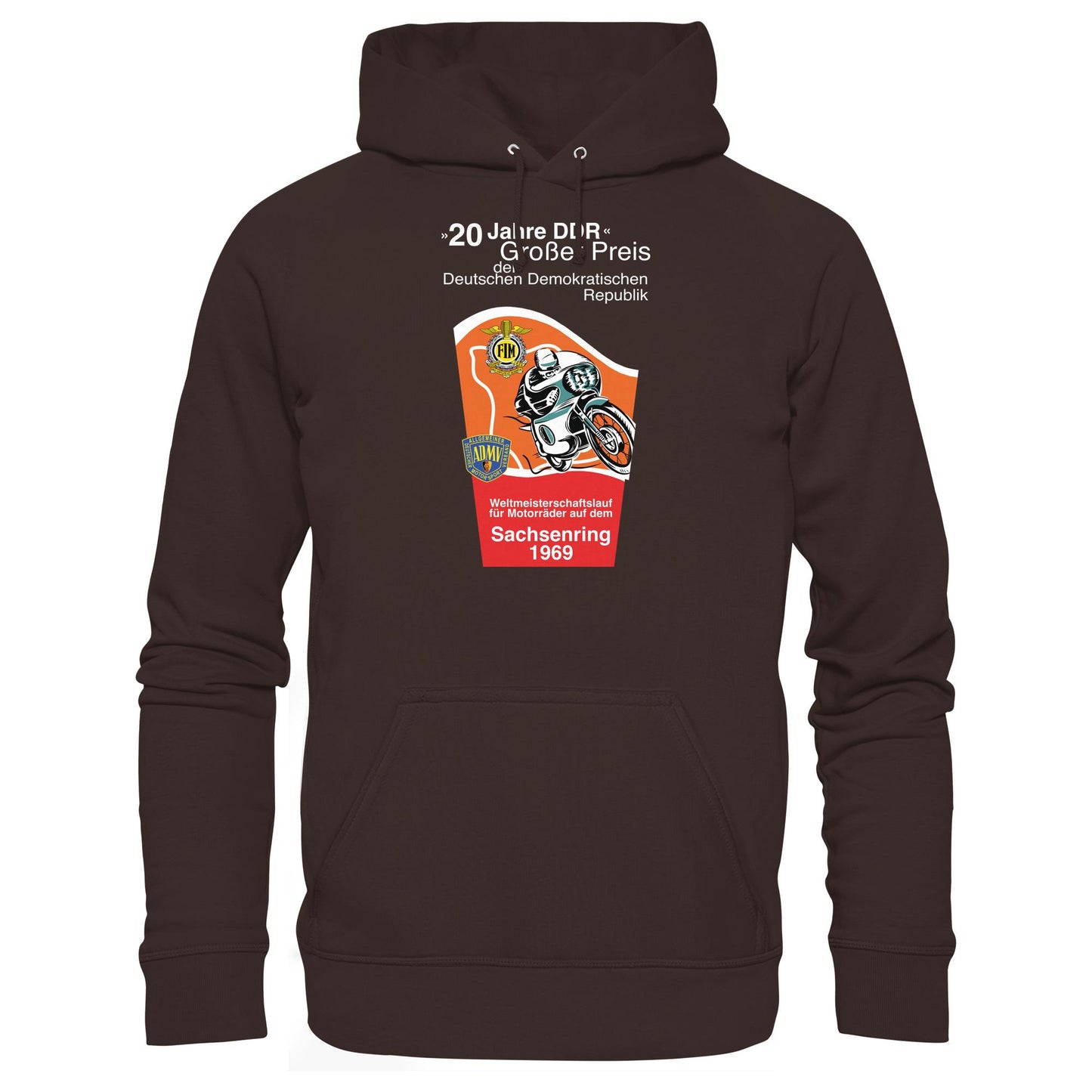 DDR Ostalgie Kapuze / Hoodie Unisex • SACHSENRING 1969, WELTMEISTERSCHAFTSLAUF